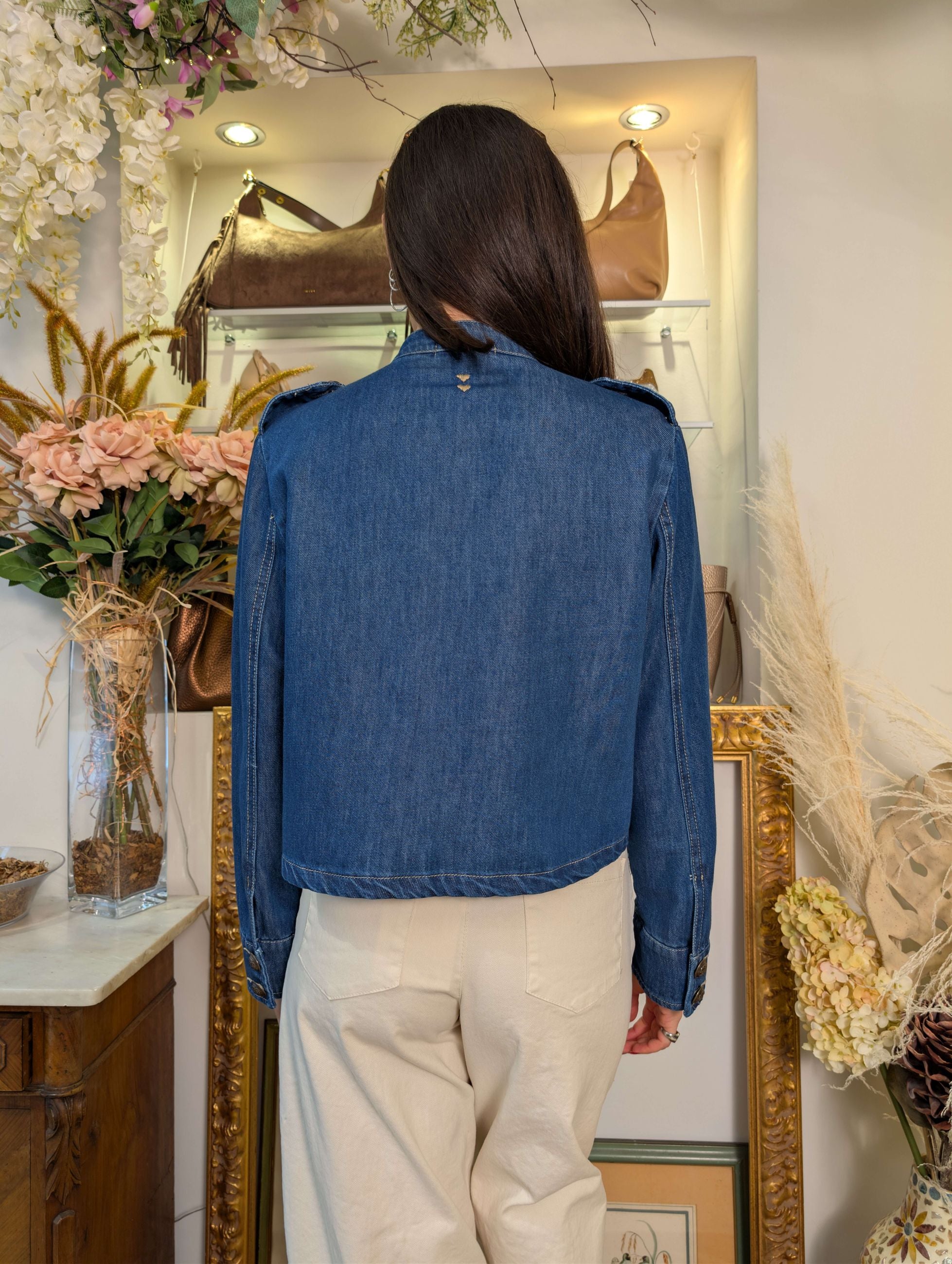 Giacca Napoleone in denim - PLEASE