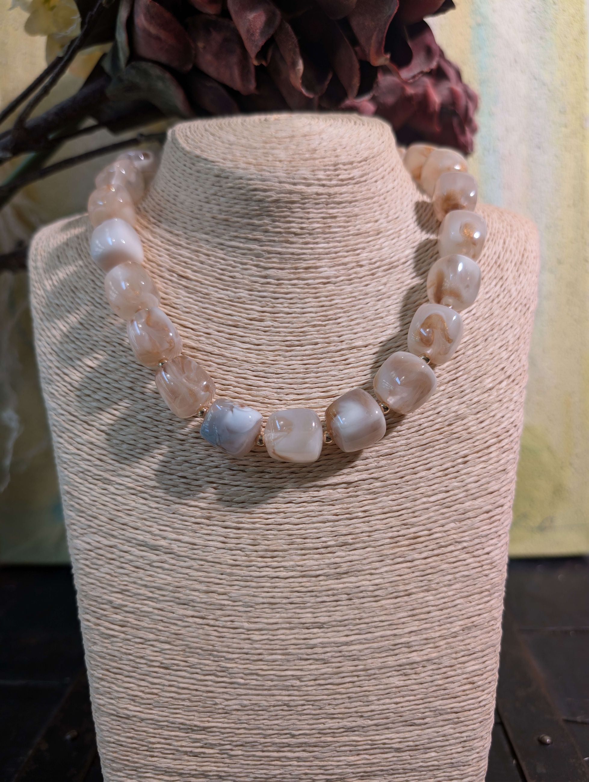 COLLANA CRI IN RESINA AVORIO - NALI'