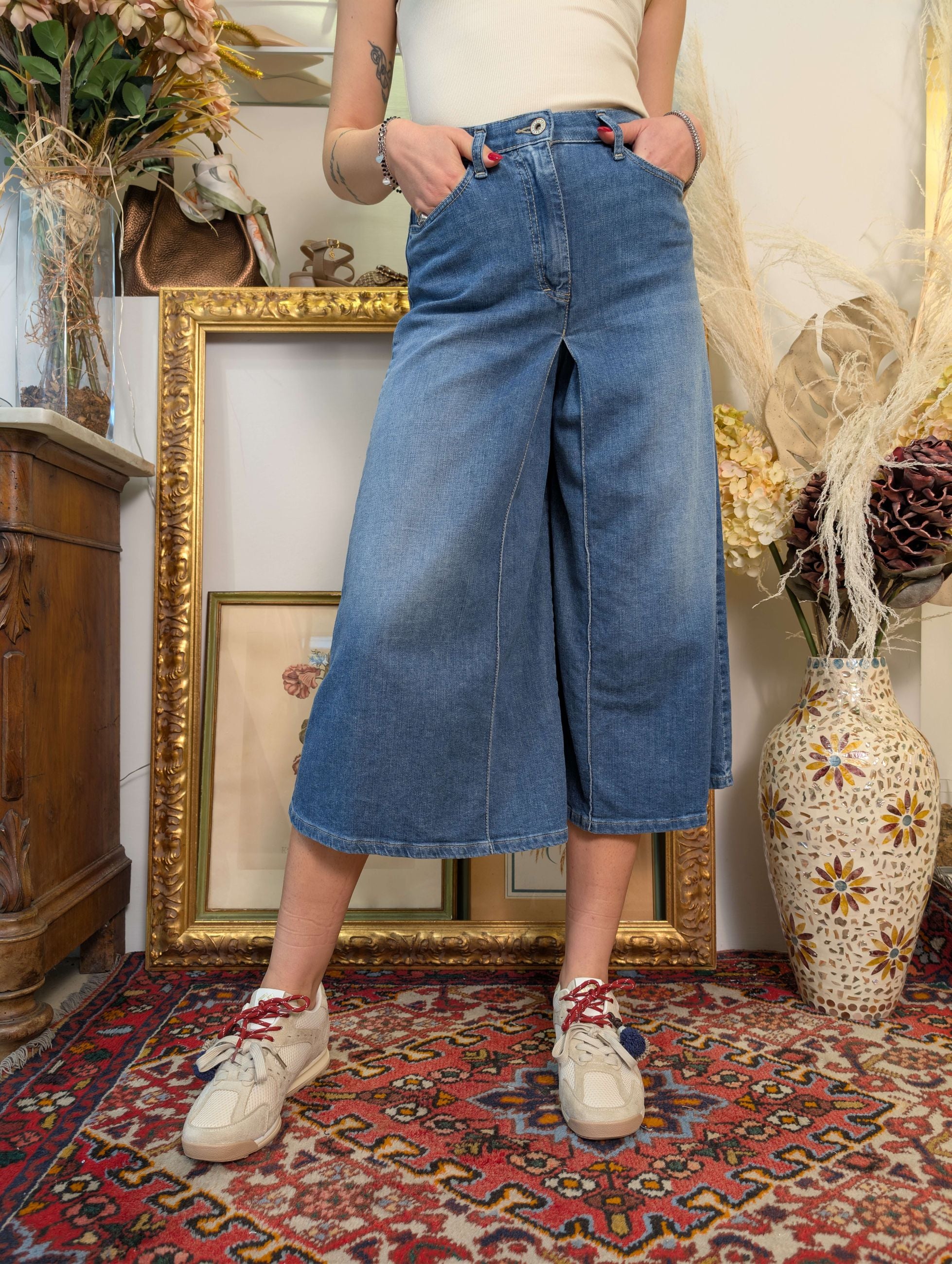 Panta-gonna in denim - PLEASE