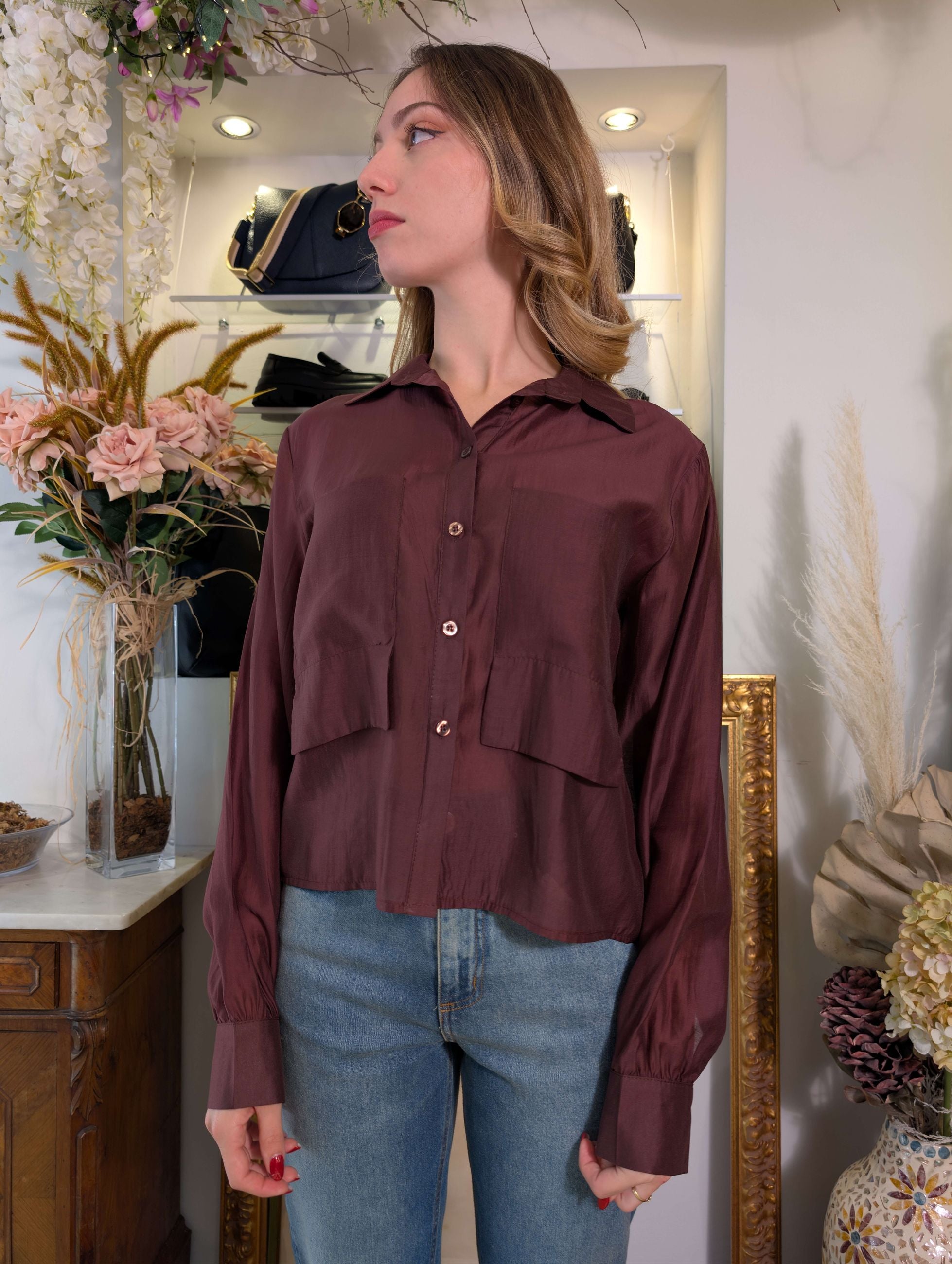 Camicia in Tencel con tasche frontali - SHE_FLORENCE_LAB