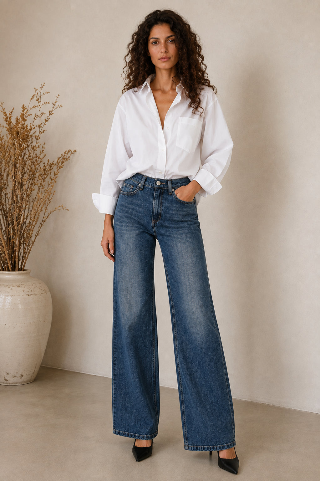 JEANS WIDE LEG LONDON - HAVE ONE