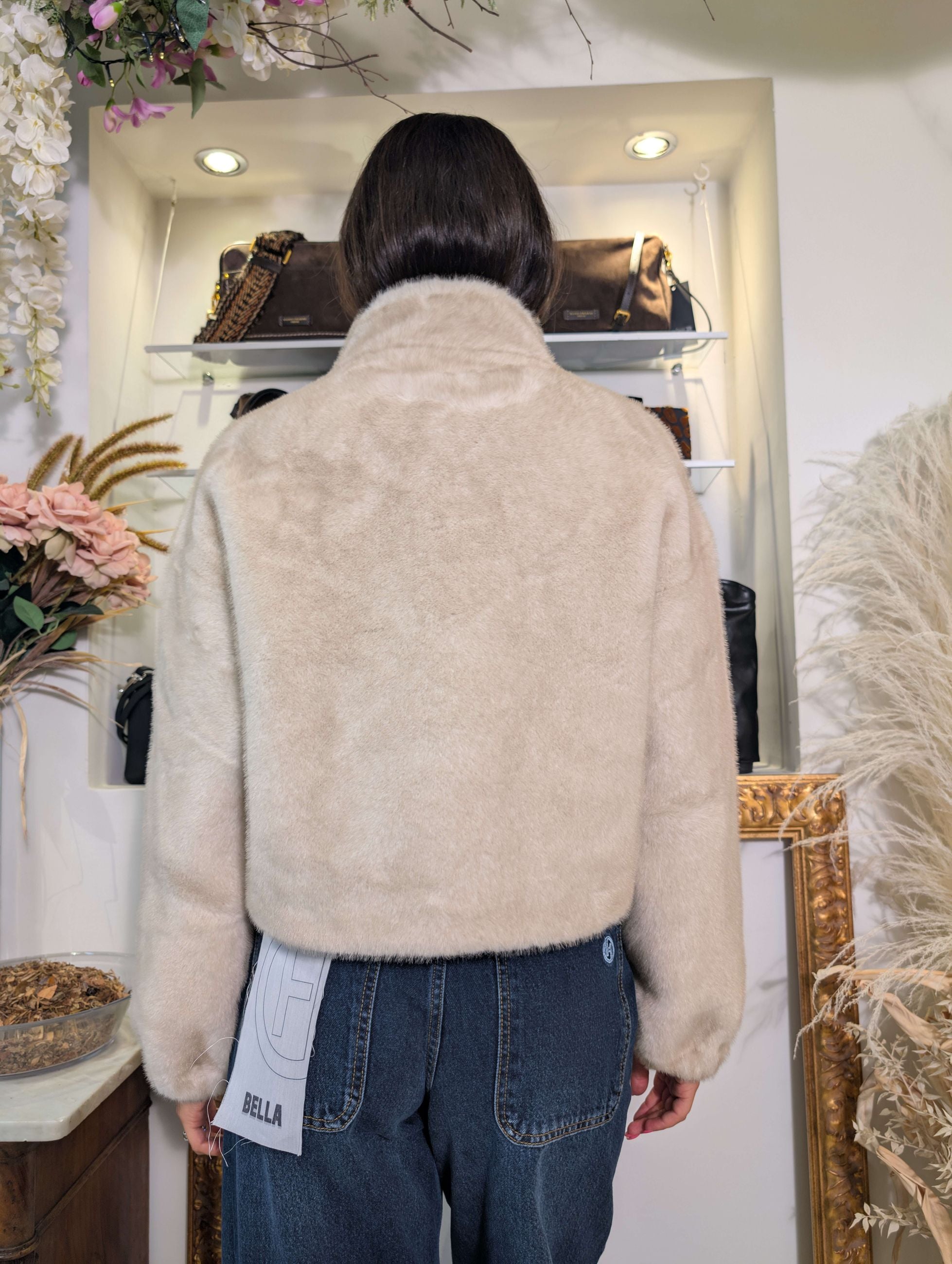 Bomber in pelliccia sintetica effetto visone con interno in ecoshearling - SHE_FLORENCE_LAB