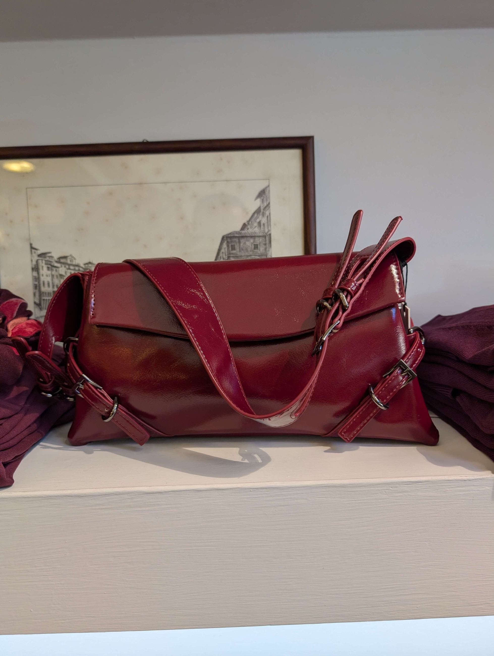 BORSA SABRINA A SPALLA ROSSO - NALI'