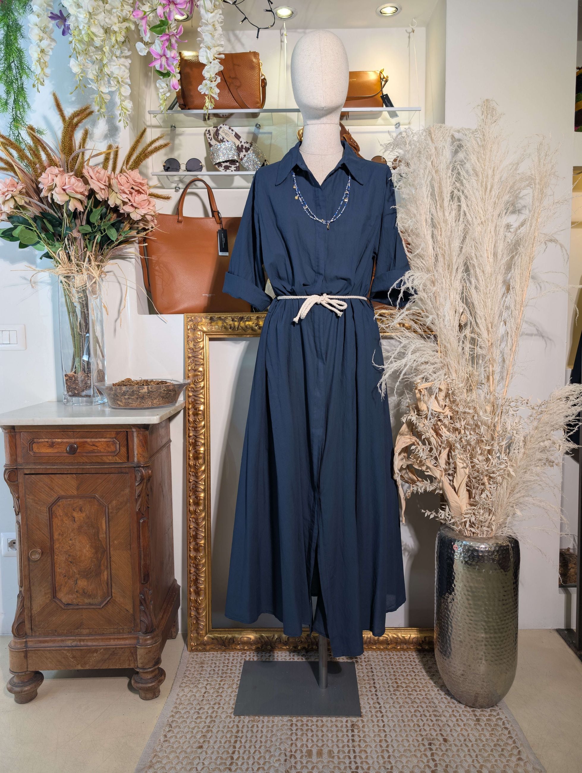 Abito chemisier in cotone. -