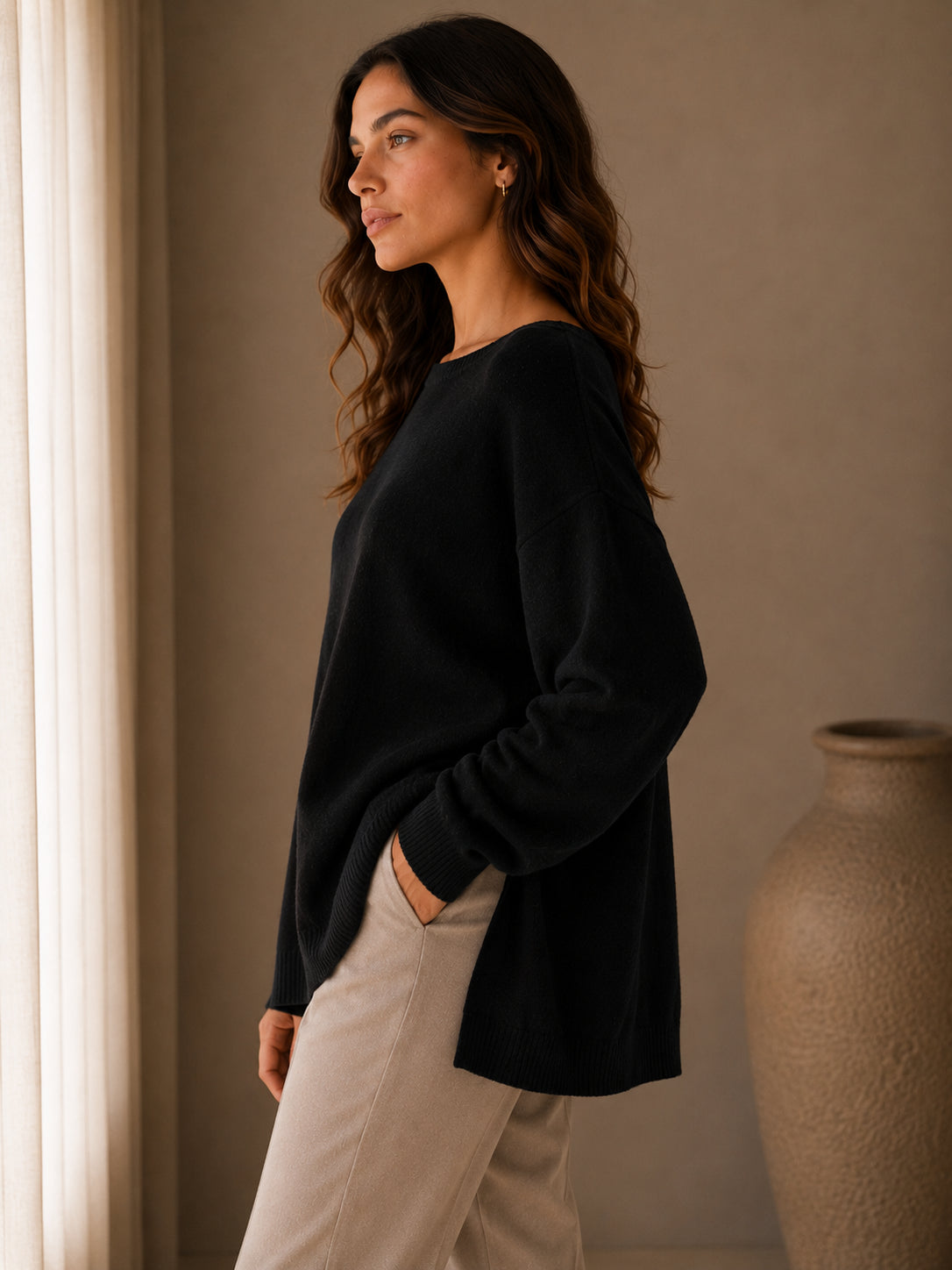 Maglia oversize pura lana - .SOLO TRE