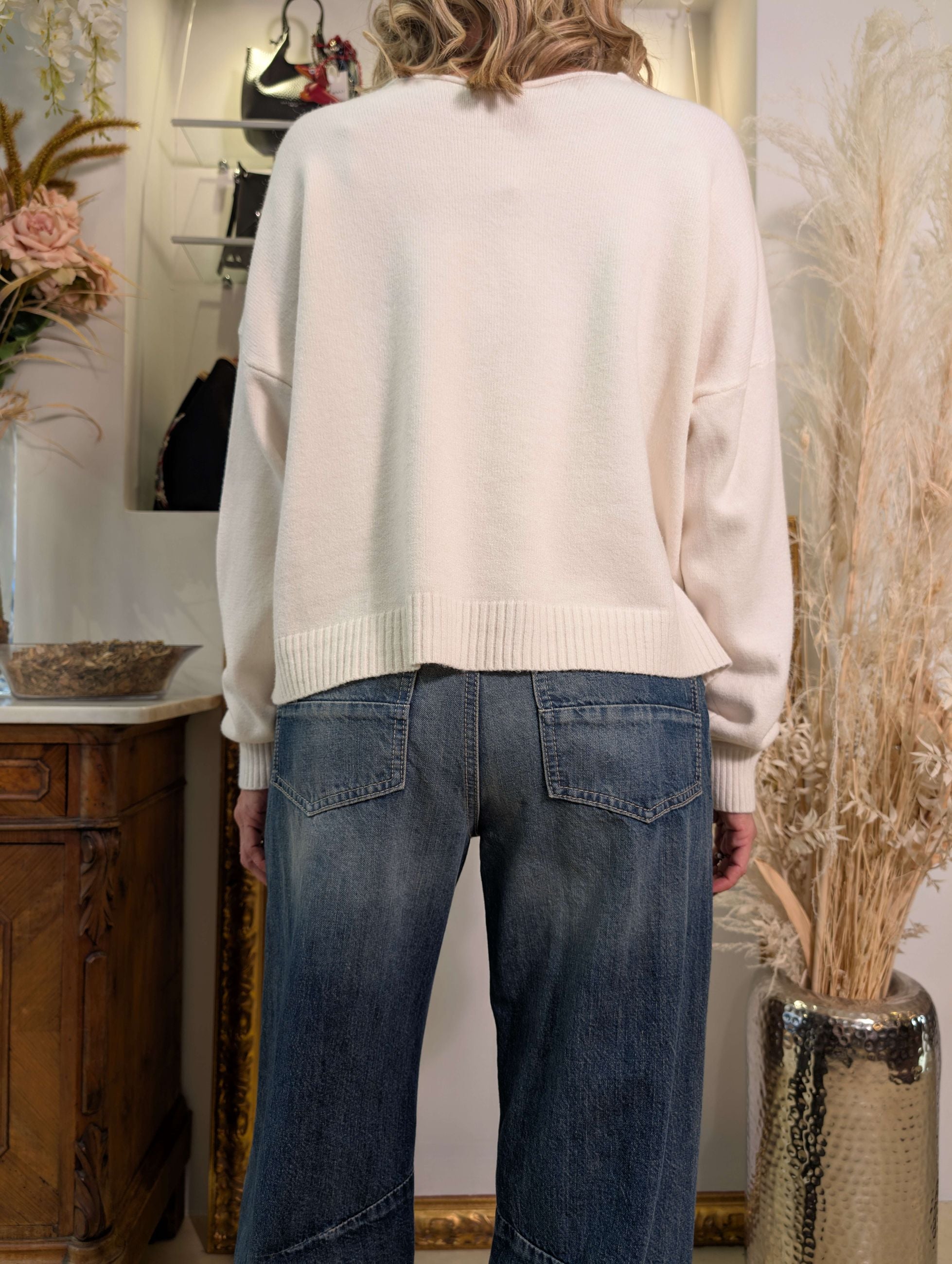 Cardigan con bottoni gioiello - SHE_FLORENCE_LAB