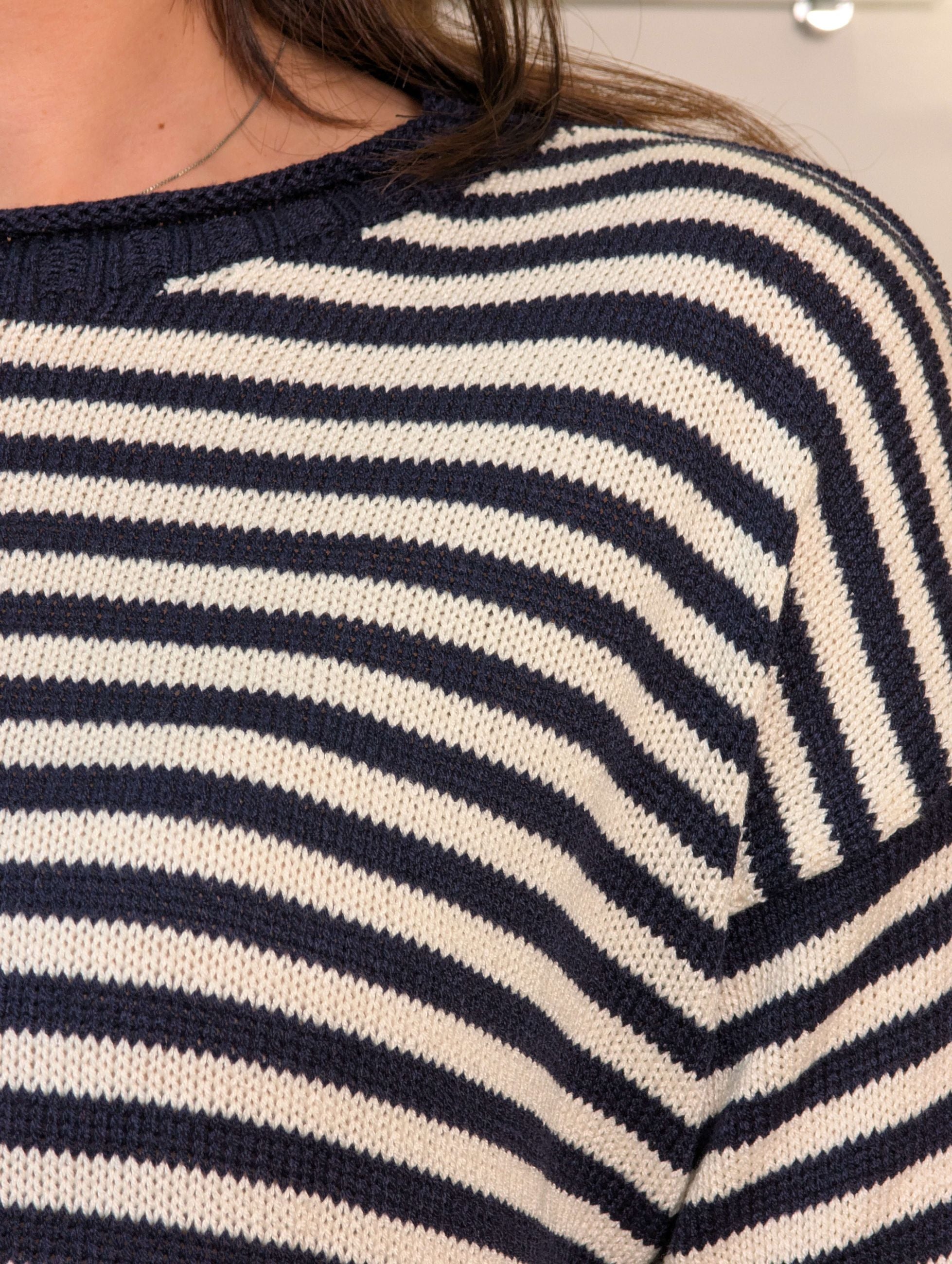 Maglia french stripes collo cratere - TENSIONE IN