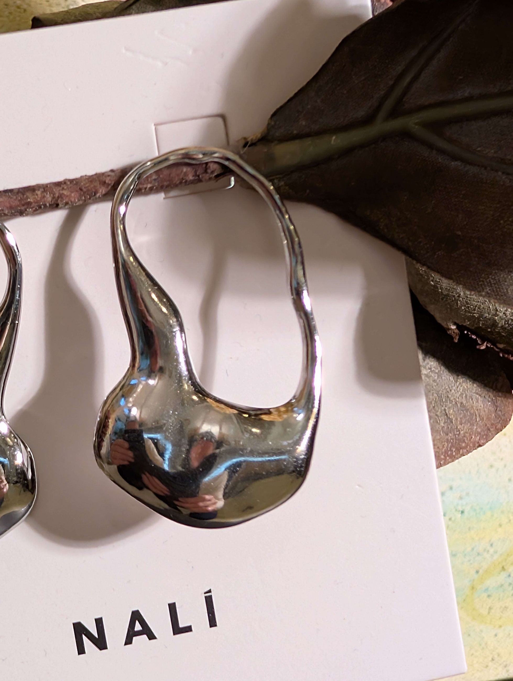 ORECCHINI PENDENTI ASTRATTI ARGENTO - NALI'