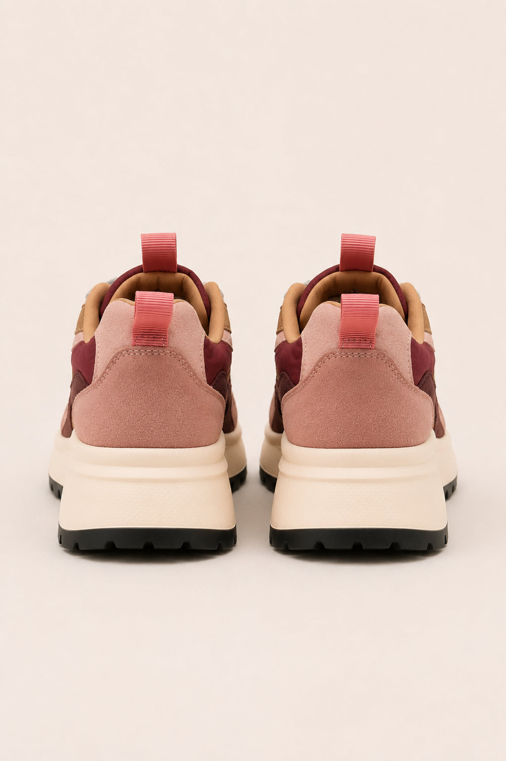 Sneakers Platform Nylon & Suede - GOLD & GOLD