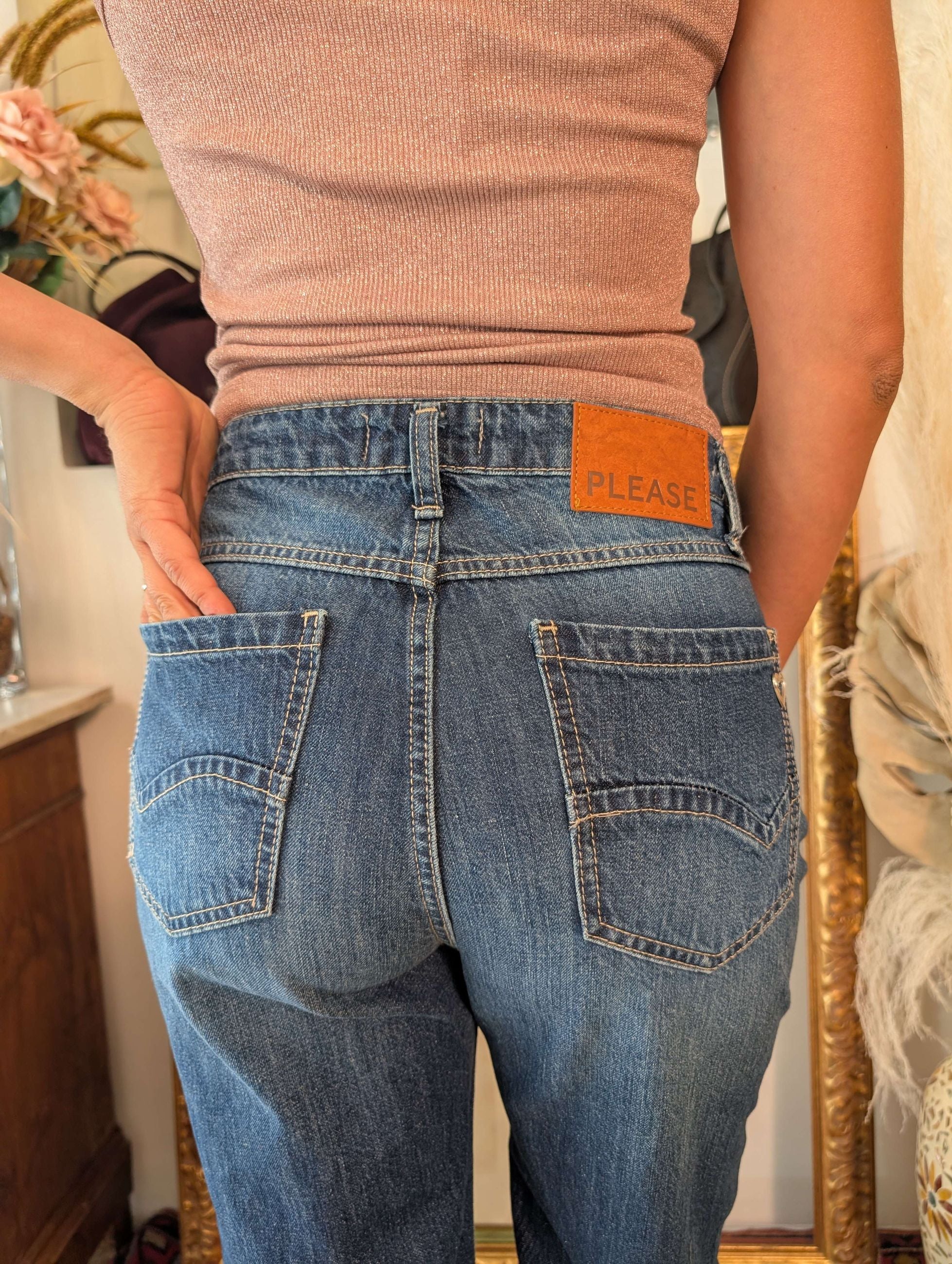 Pantalone denim cinque tasche straight fit - PLEASE