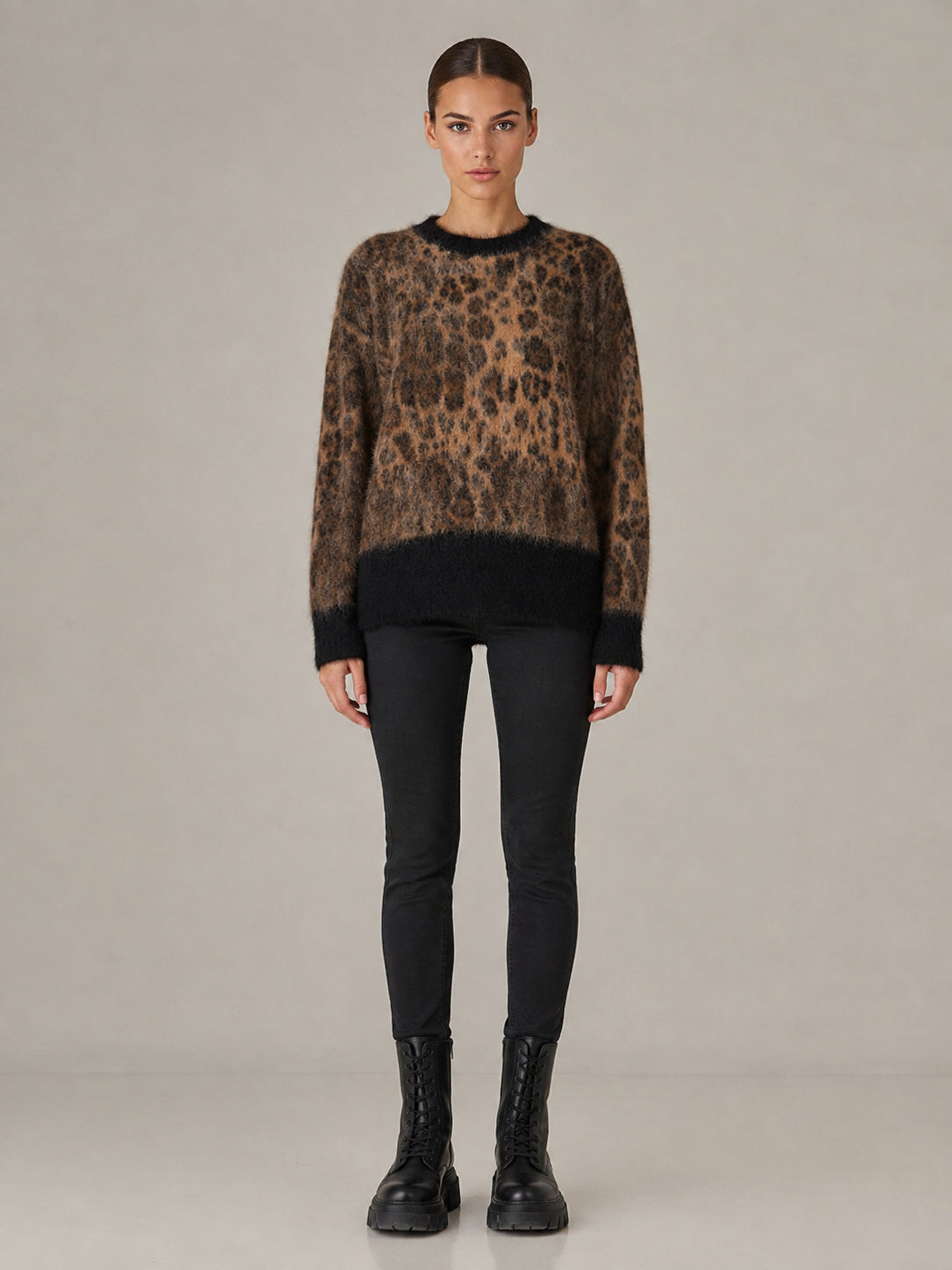 Maglia Mohair Animalier Oversize - .SOLO TRE