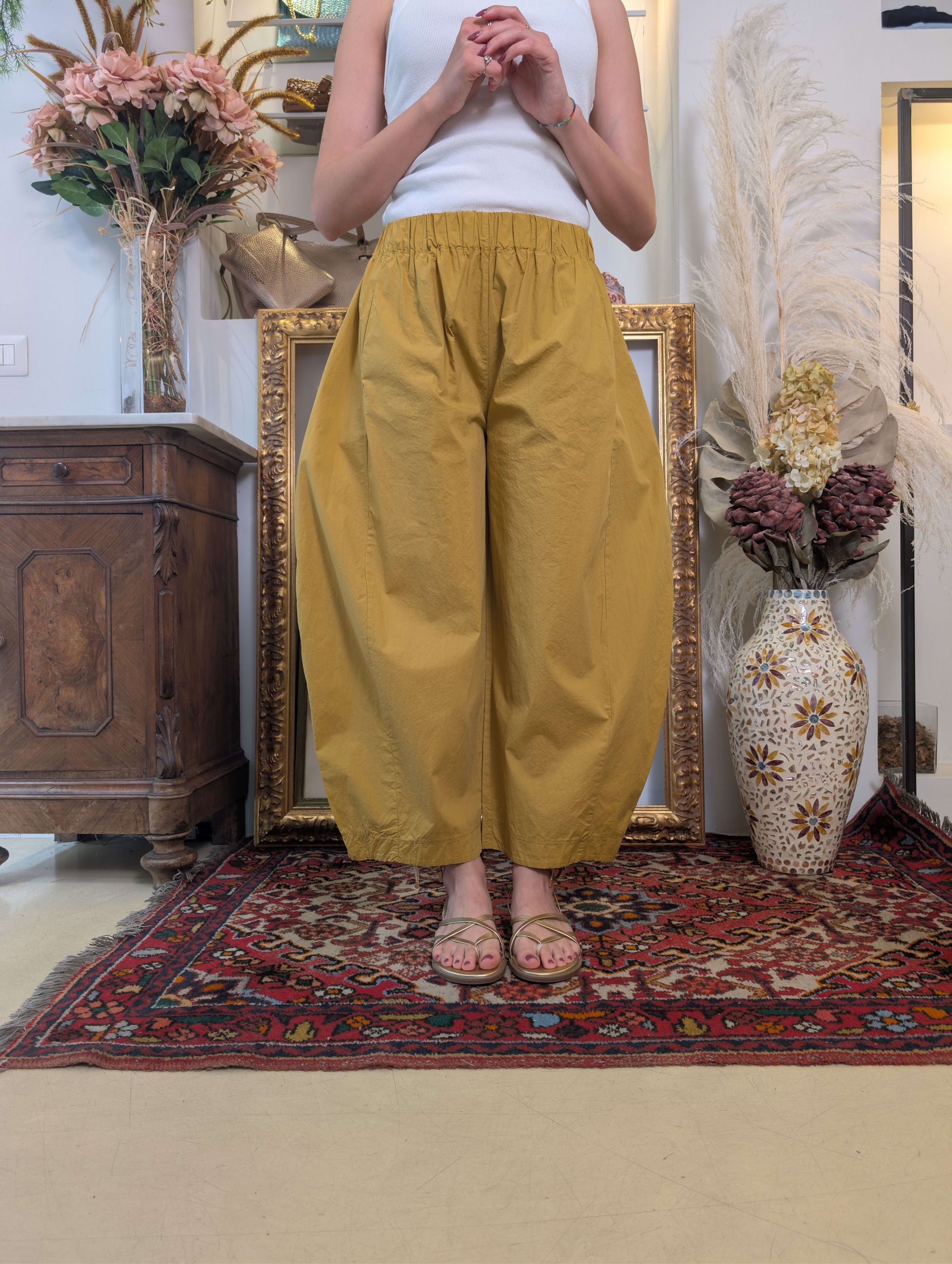 Panta barrel in tela di cotone - SHE_FLORENCE_LAB