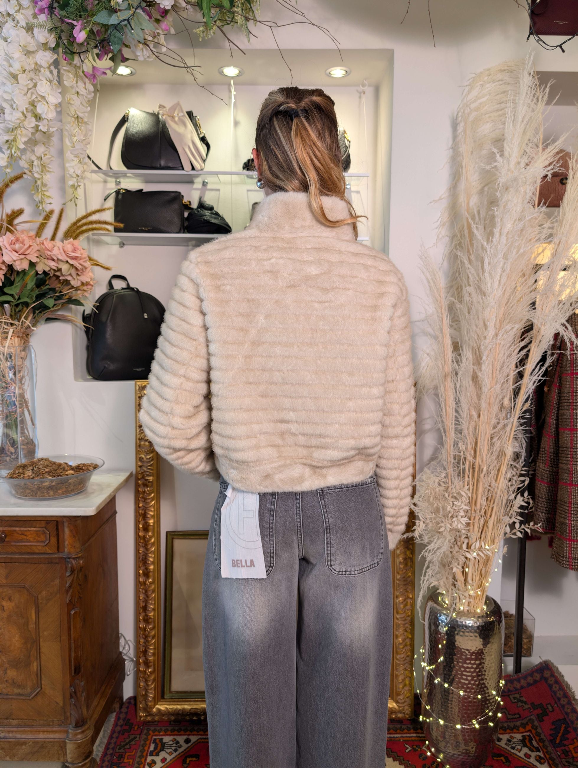 Bomber faux fur visone - SHE_FLORENCE_LAB