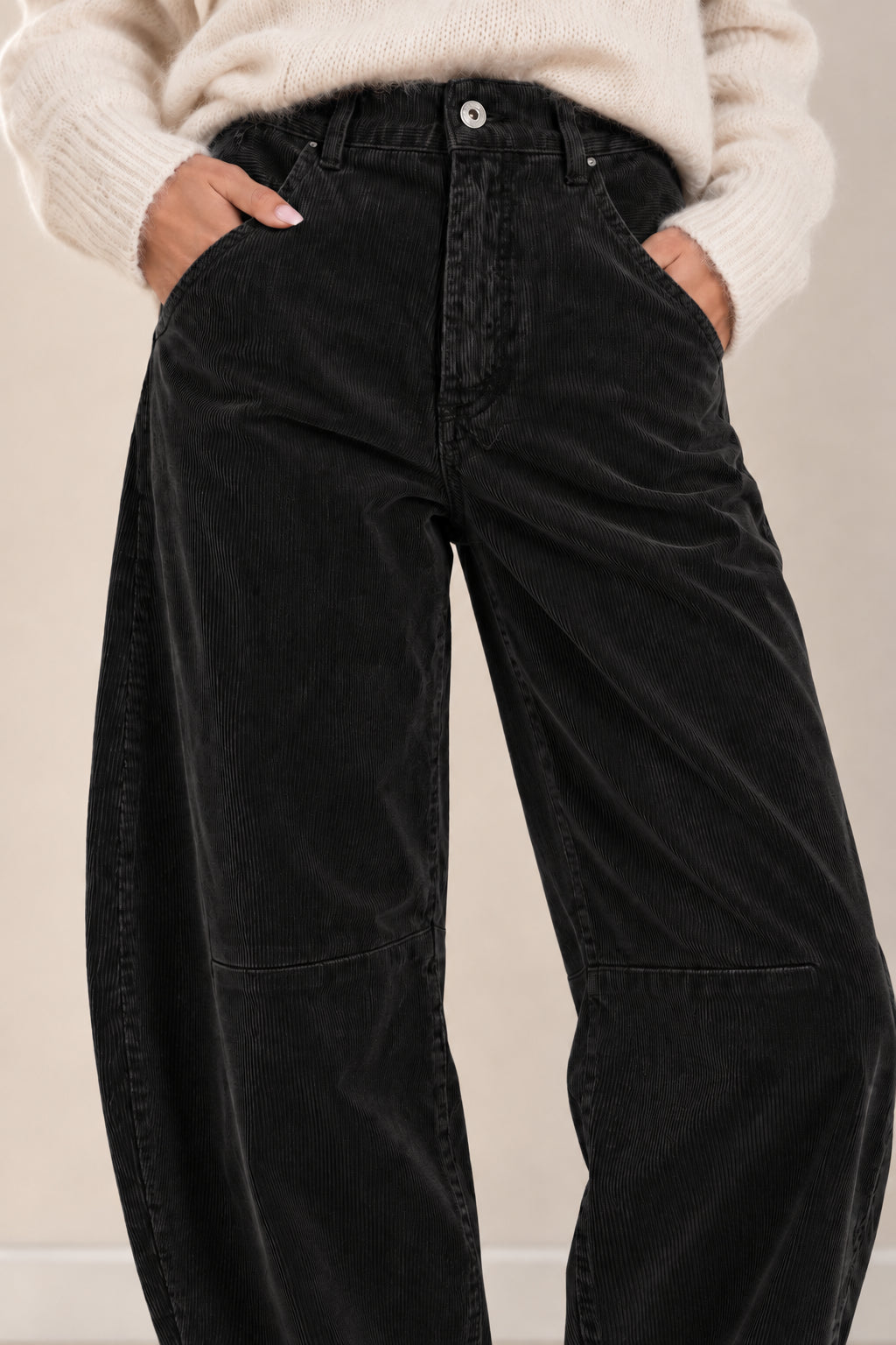 Pantalone barrel in velluto a coste - PLEASE