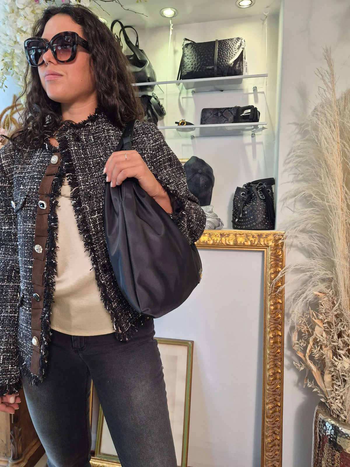 DARK WAVE SOFT SHOPPER BIG NYLON + ECO - La Carrie Bag