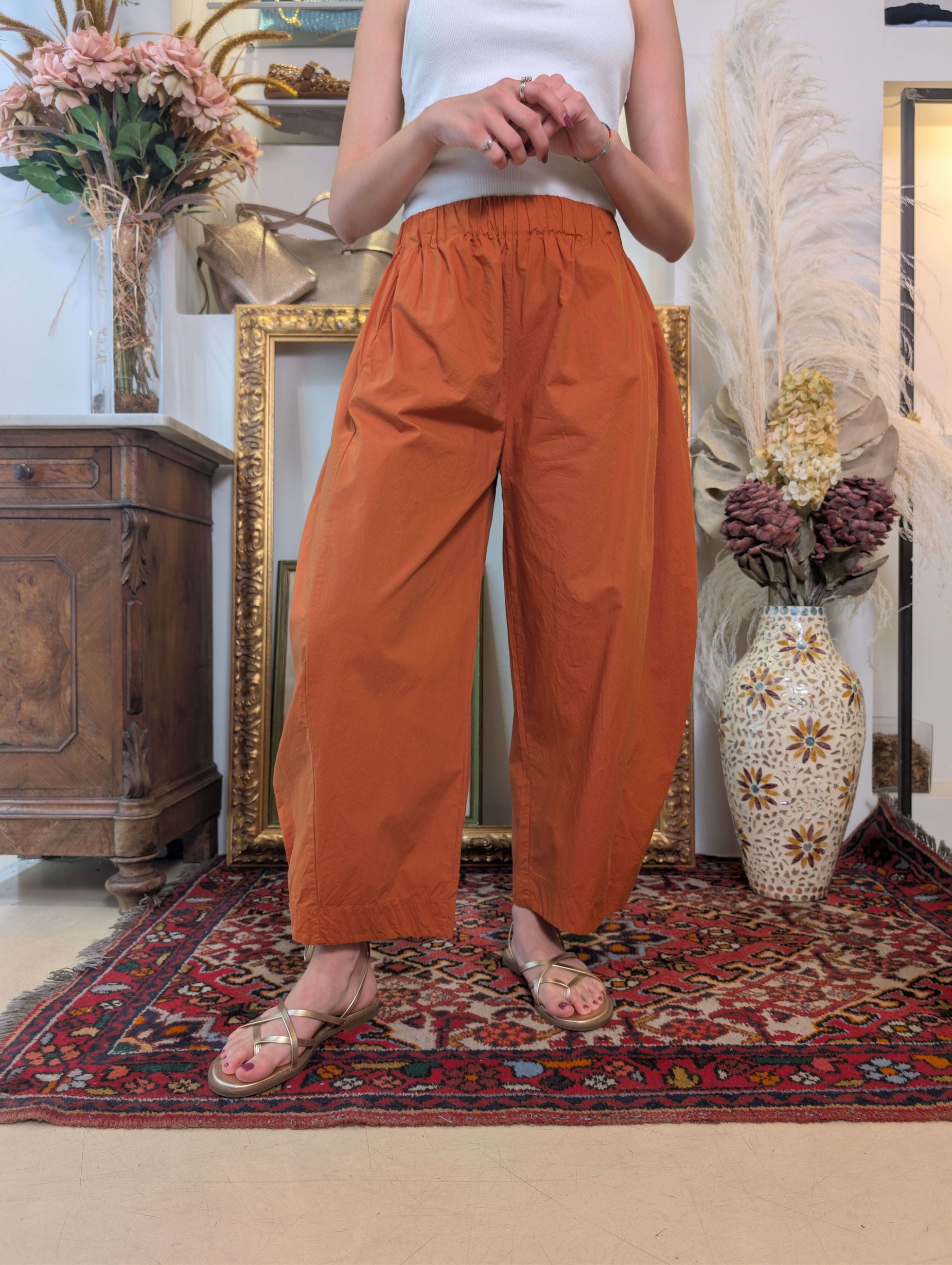 Panta barrel in tela di cotone - SHE_FLORENCE_LAB