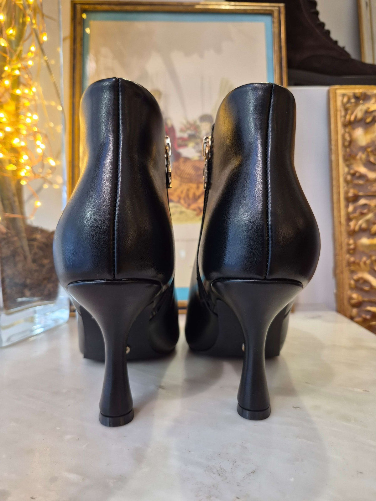 Ankle Boot Pointed Toe - GOLD & GOLD