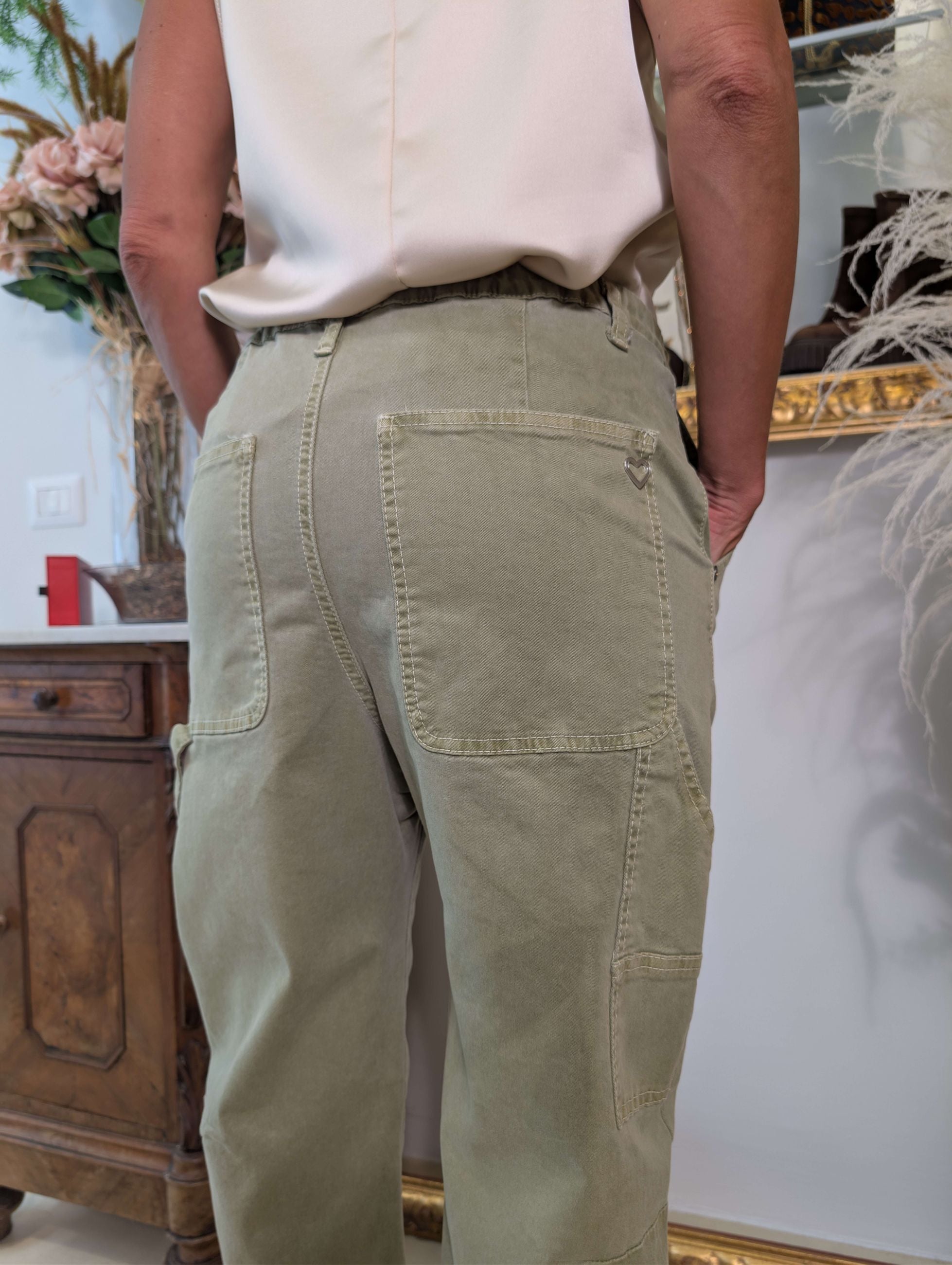Panta fatigue in gabardina winter tinta in capo - PLEASE