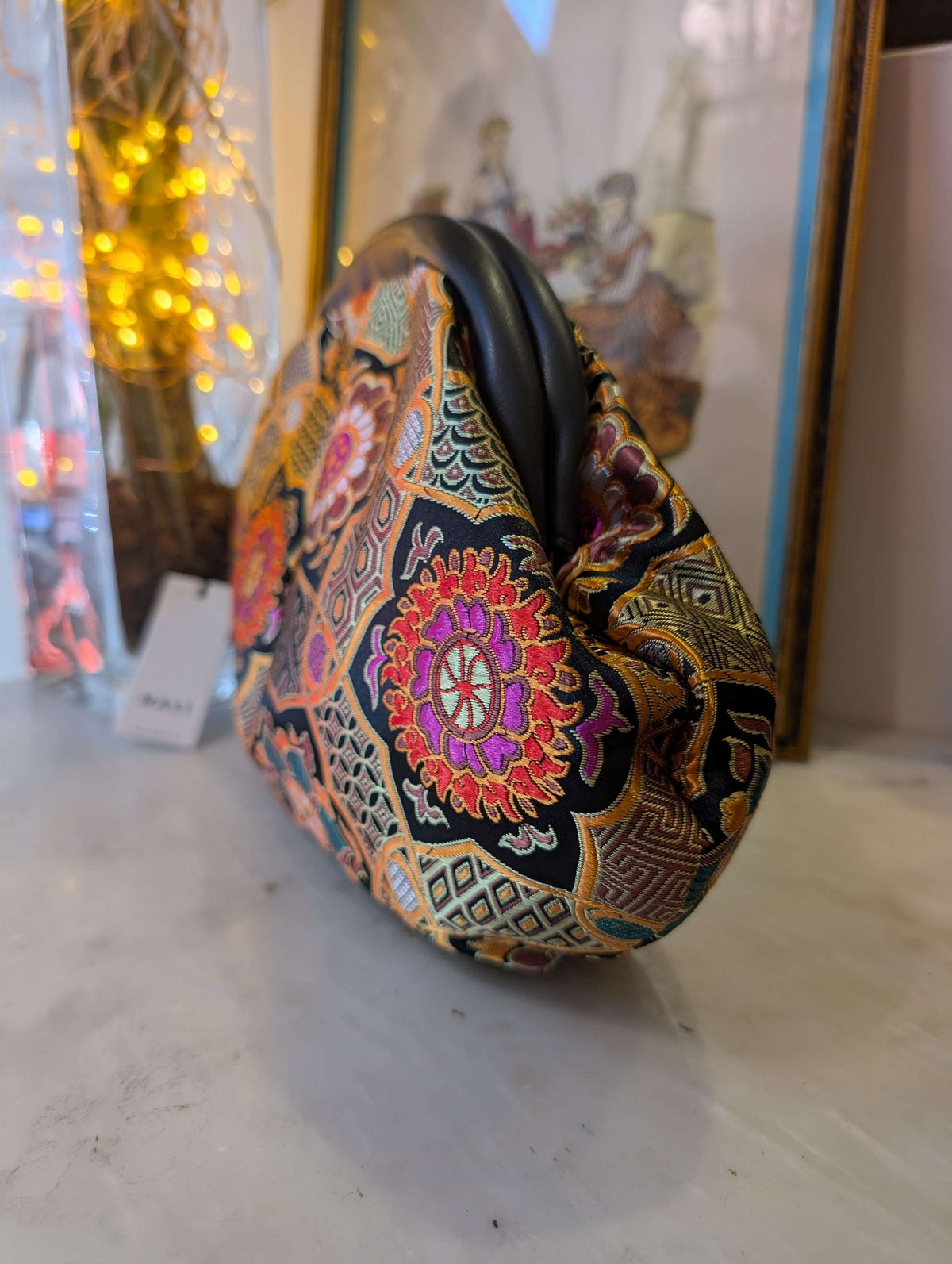 POCHETTE URANUS FANTASIA NERO/ARANCIO - NALI'