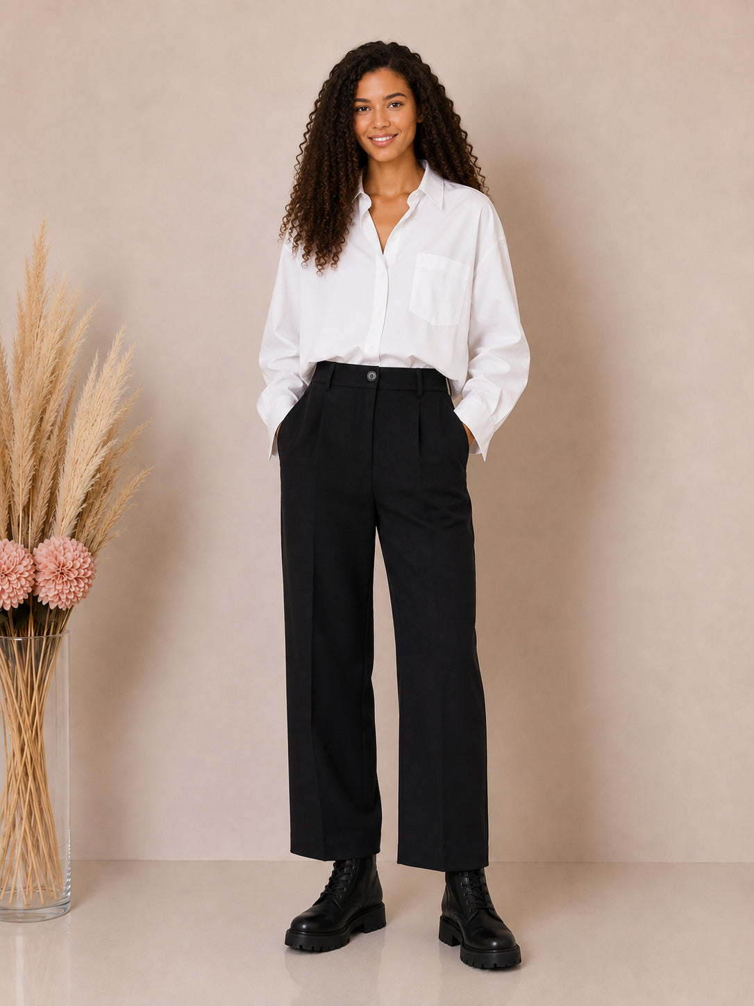 Pantalone Palazzo in tessuto mano lana - LE SARTE DEL SOLE