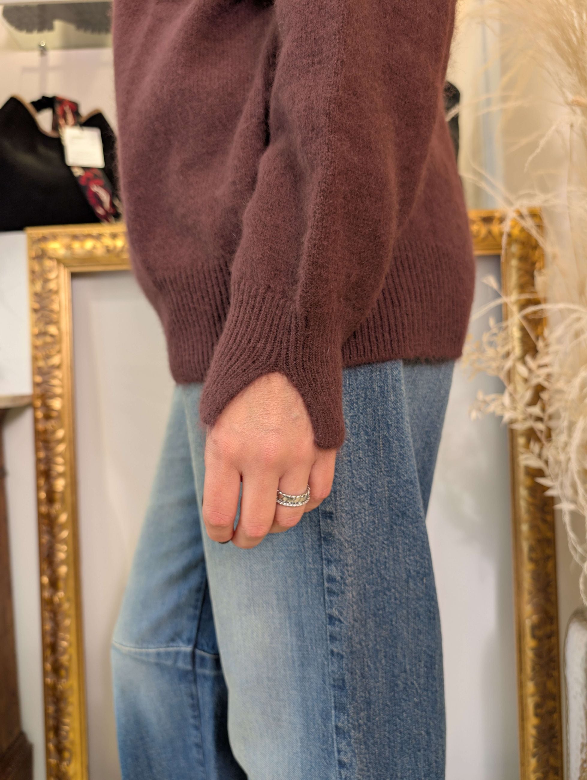 Collo alto oversized fit in angora - .SOLO TRE