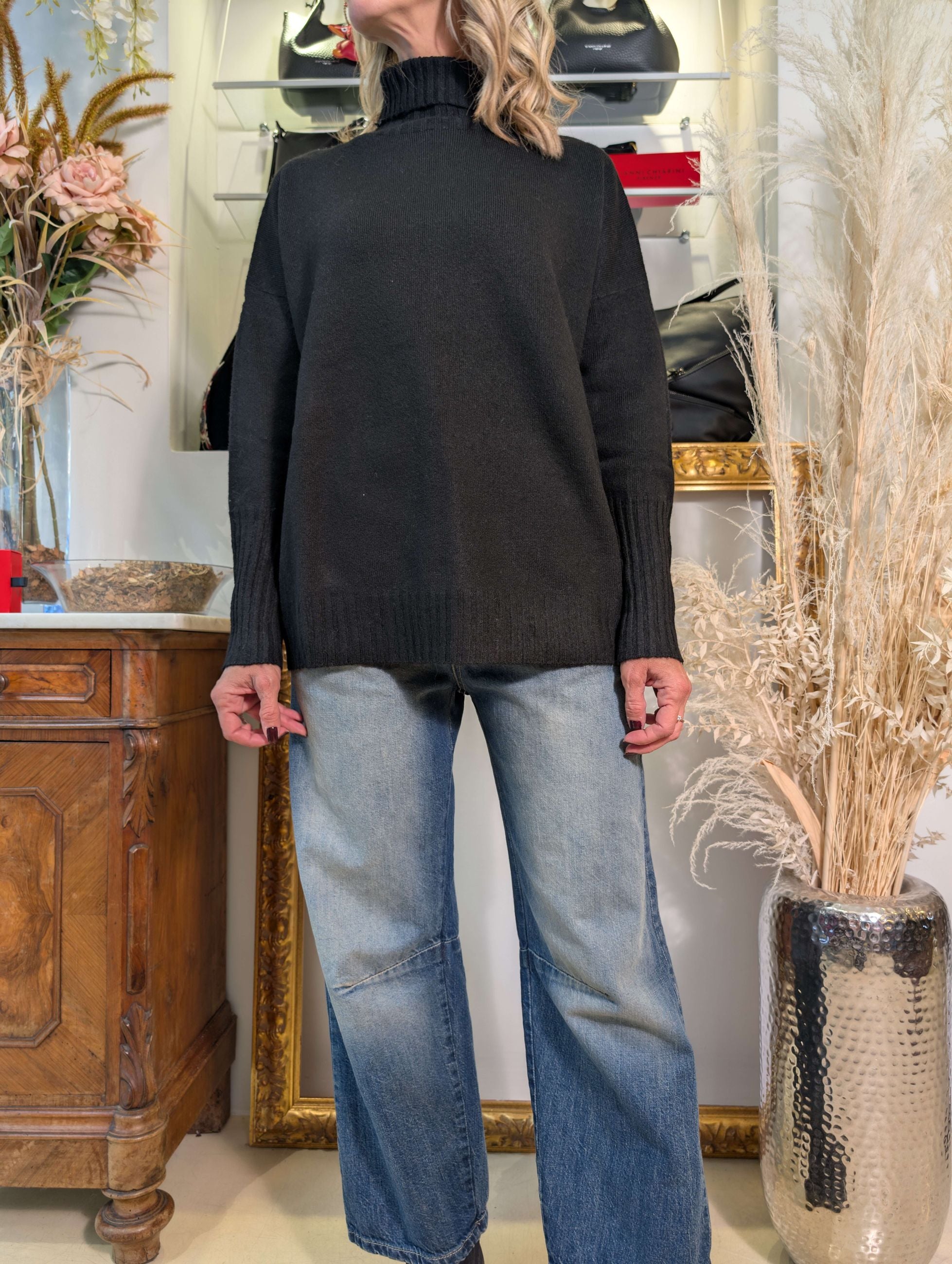 Maglia collo alto in bouclé - SHE_FLORENCE_LAB