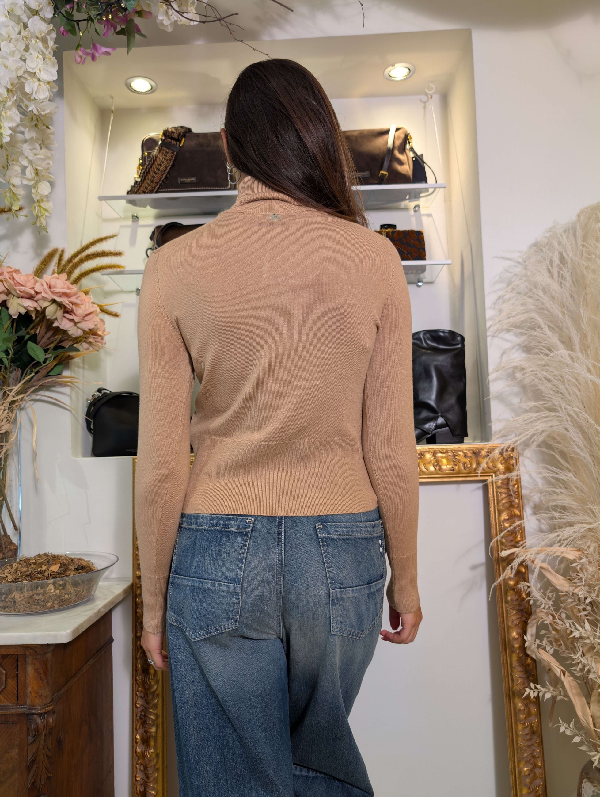 Maglia collo alto con bottoncini ai polsi - MARKUP DONNA