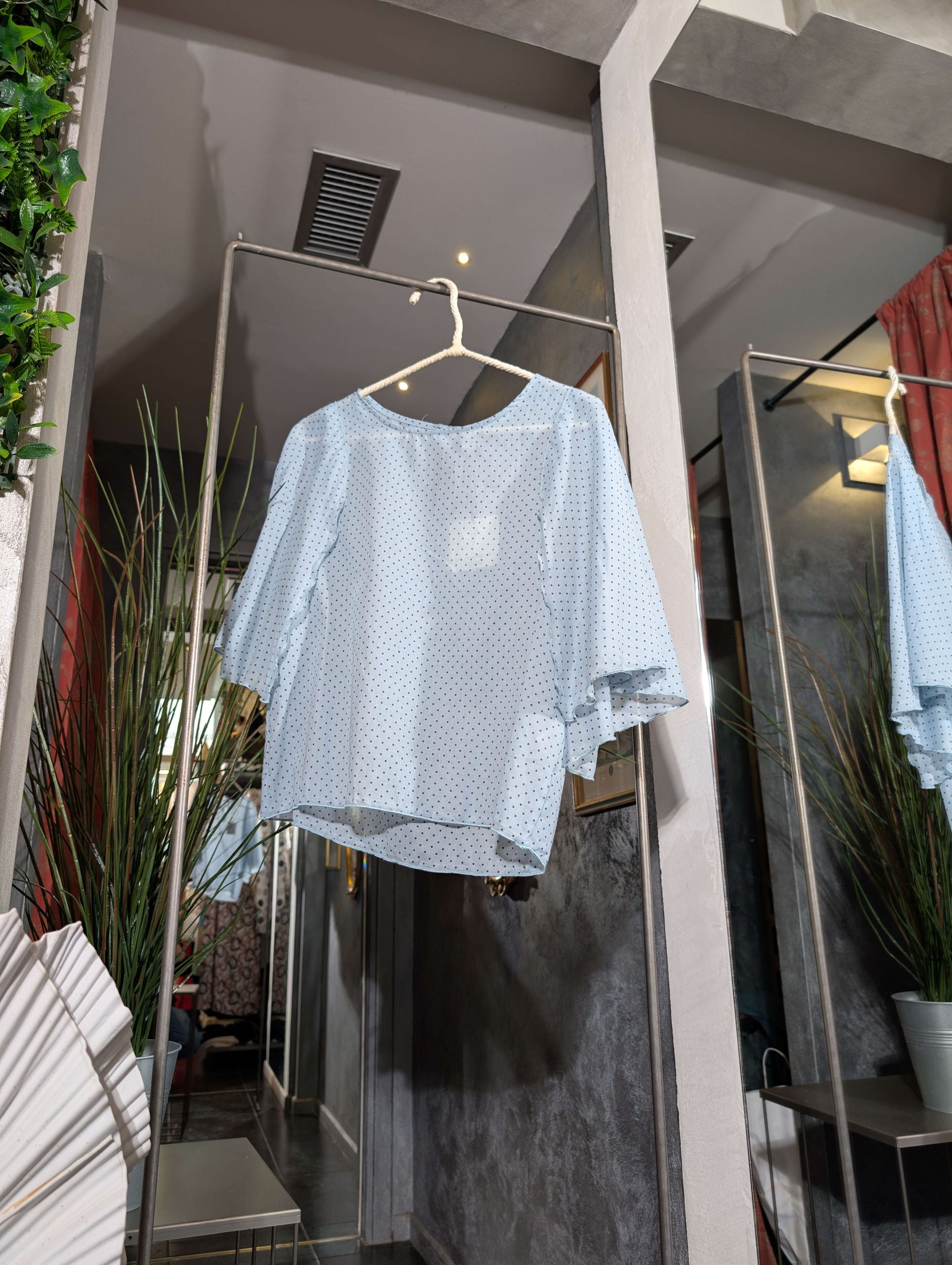 Blusa in voile di lyocell a micropois. - SHE_FLORENCE_LAB