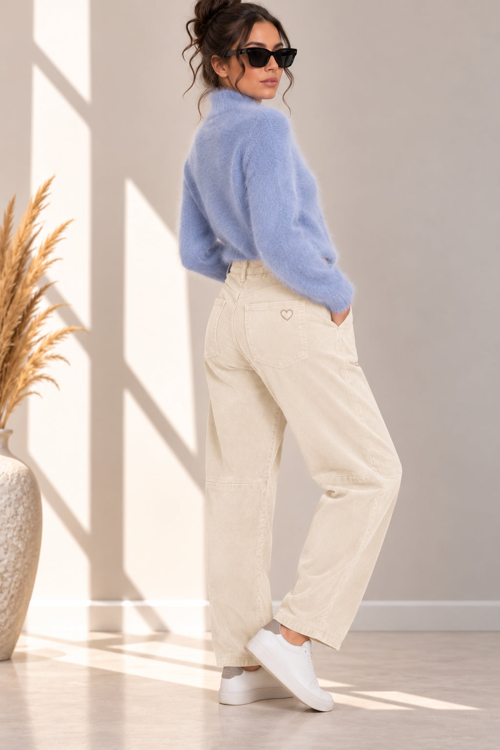 Pantalone barrel in velluto a coste - PLEASE