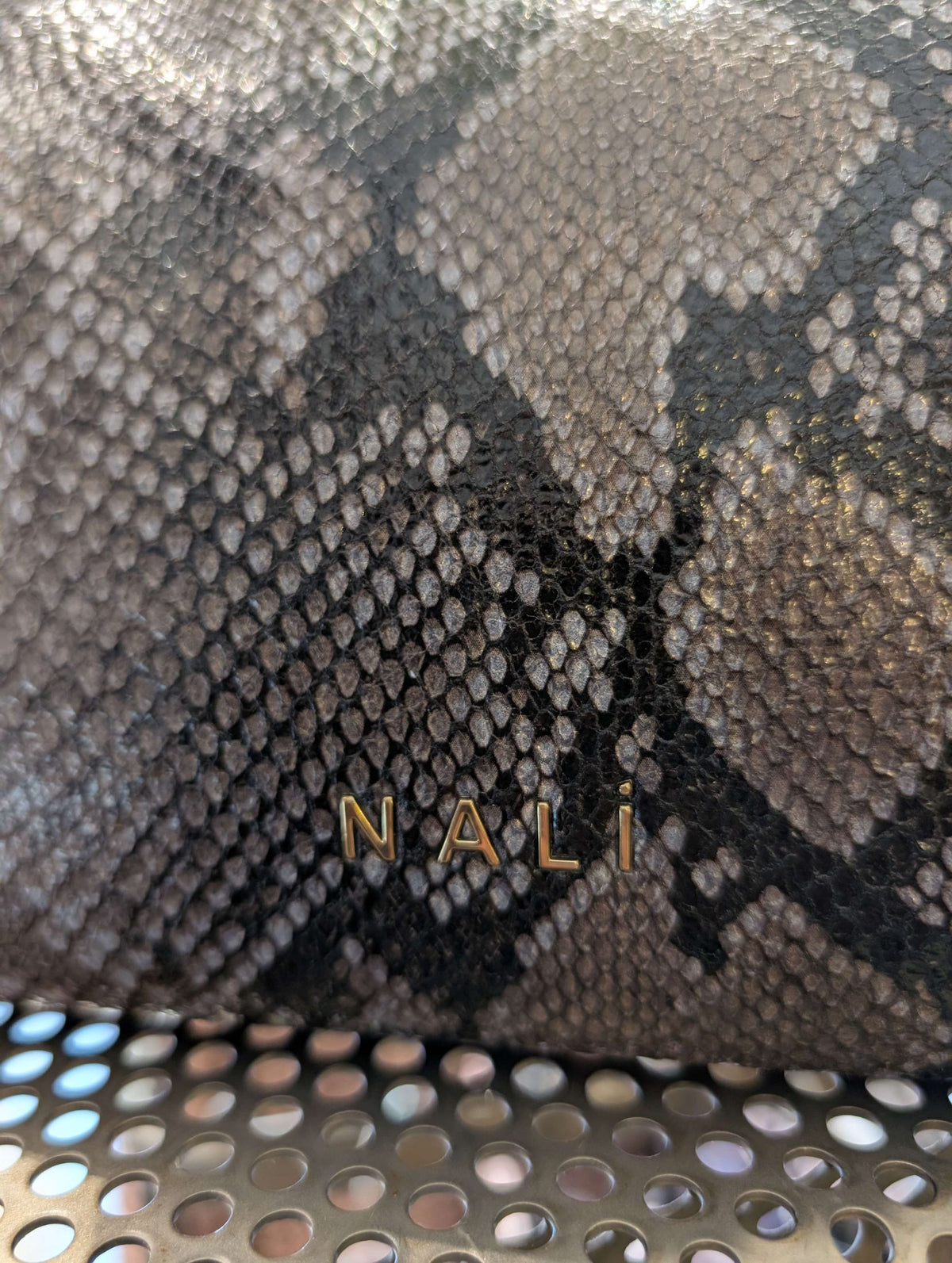 BORSA NOIR CLUTCH SNAKE BLU - NALI'