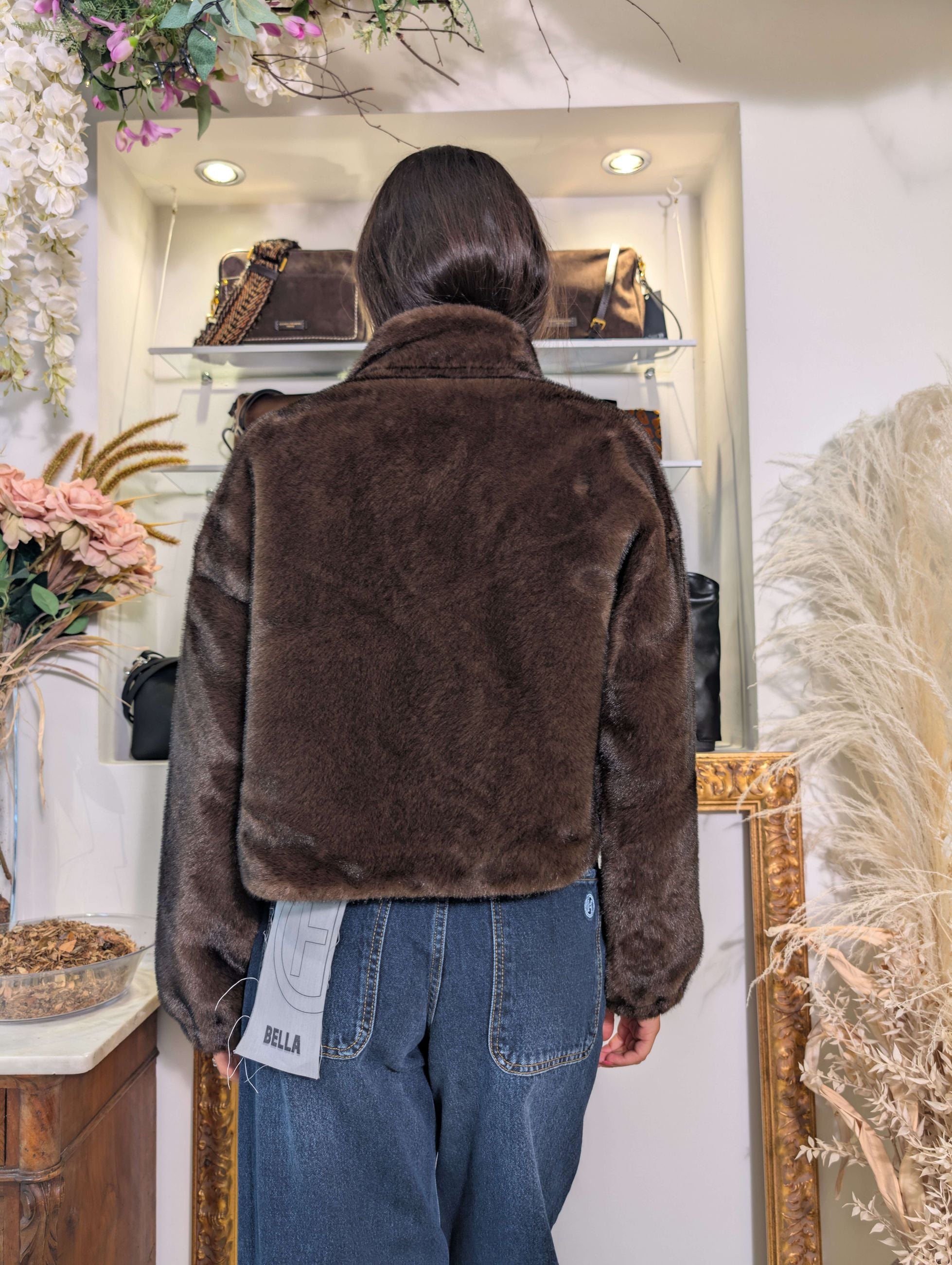 Bomber in pelliccia sintetica effetto visone con interno in ecoshearling - SHE_FLORENCE_LAB