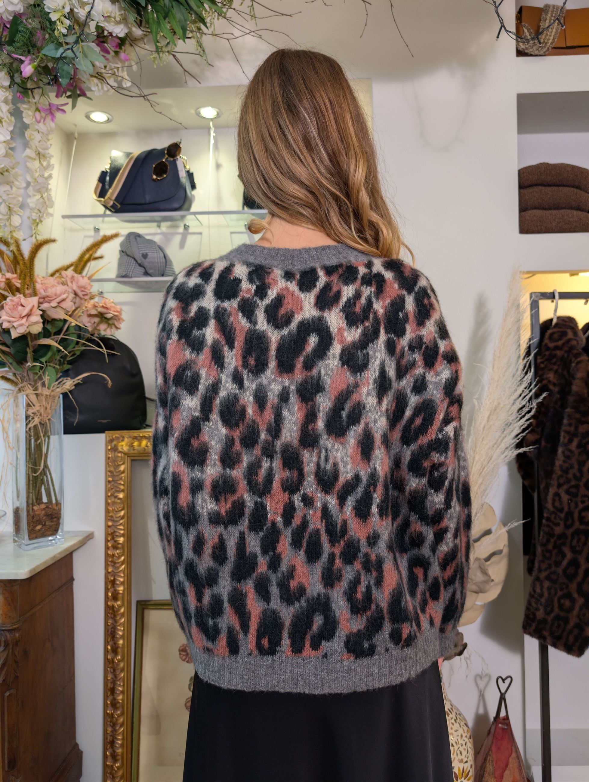 Maglioncino girocollo jacquard maculato - TENSIONE IN