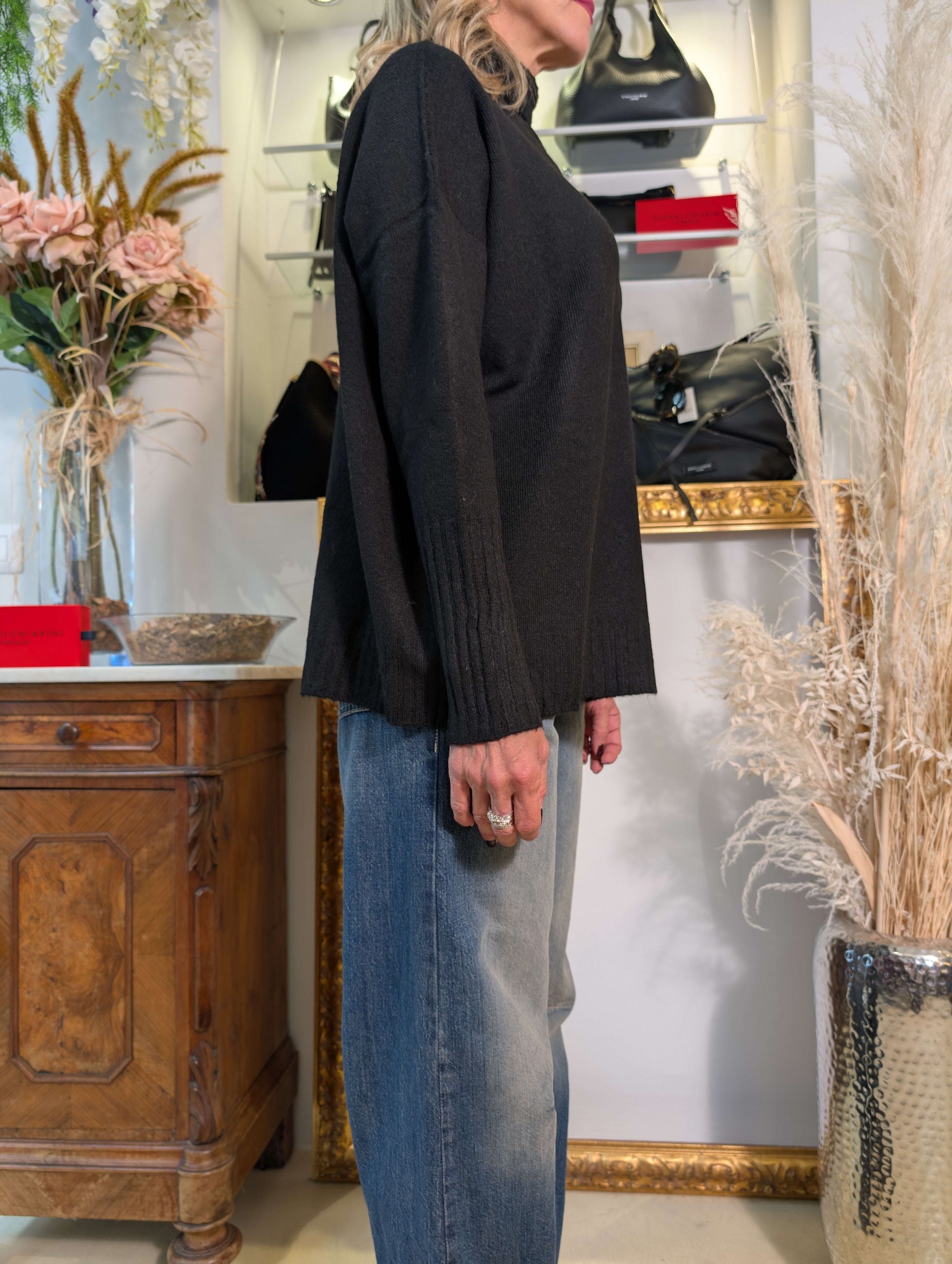 Maglia collo alto in bouclé - SHE_FLORENCE_LAB