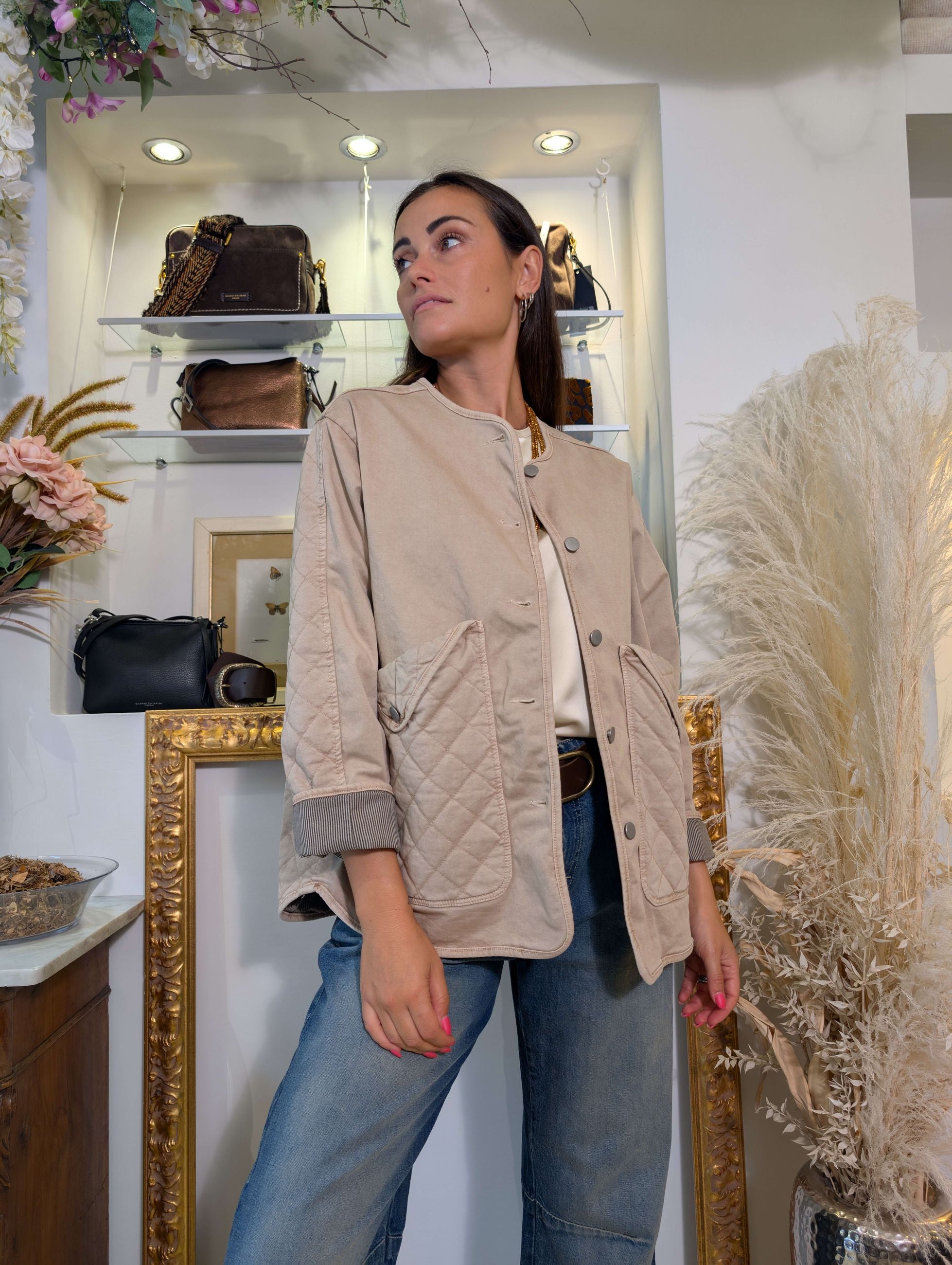 Giacca stile caccia inglese in cotone tinto capo - SHE_FLORENCE_LAB