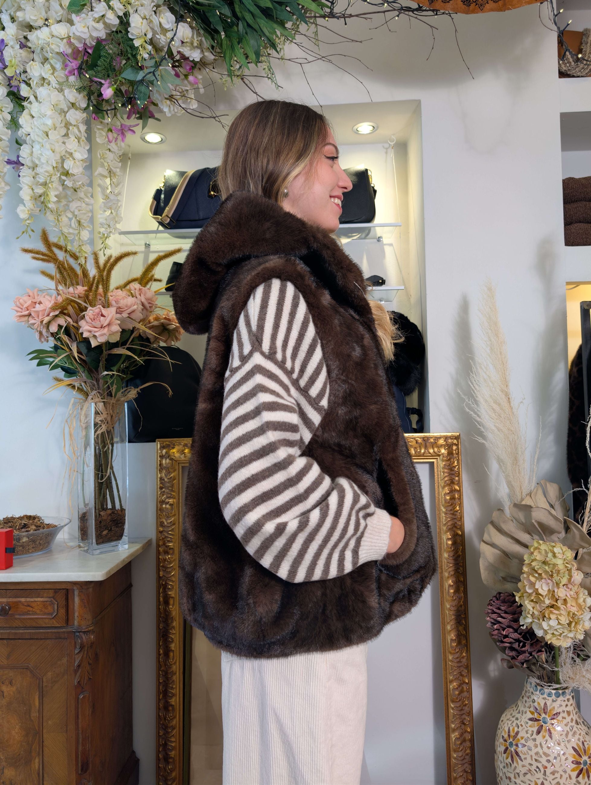 Gilet in faux fur con interno in ecoshearling - SHE_FLORENCE_LAB