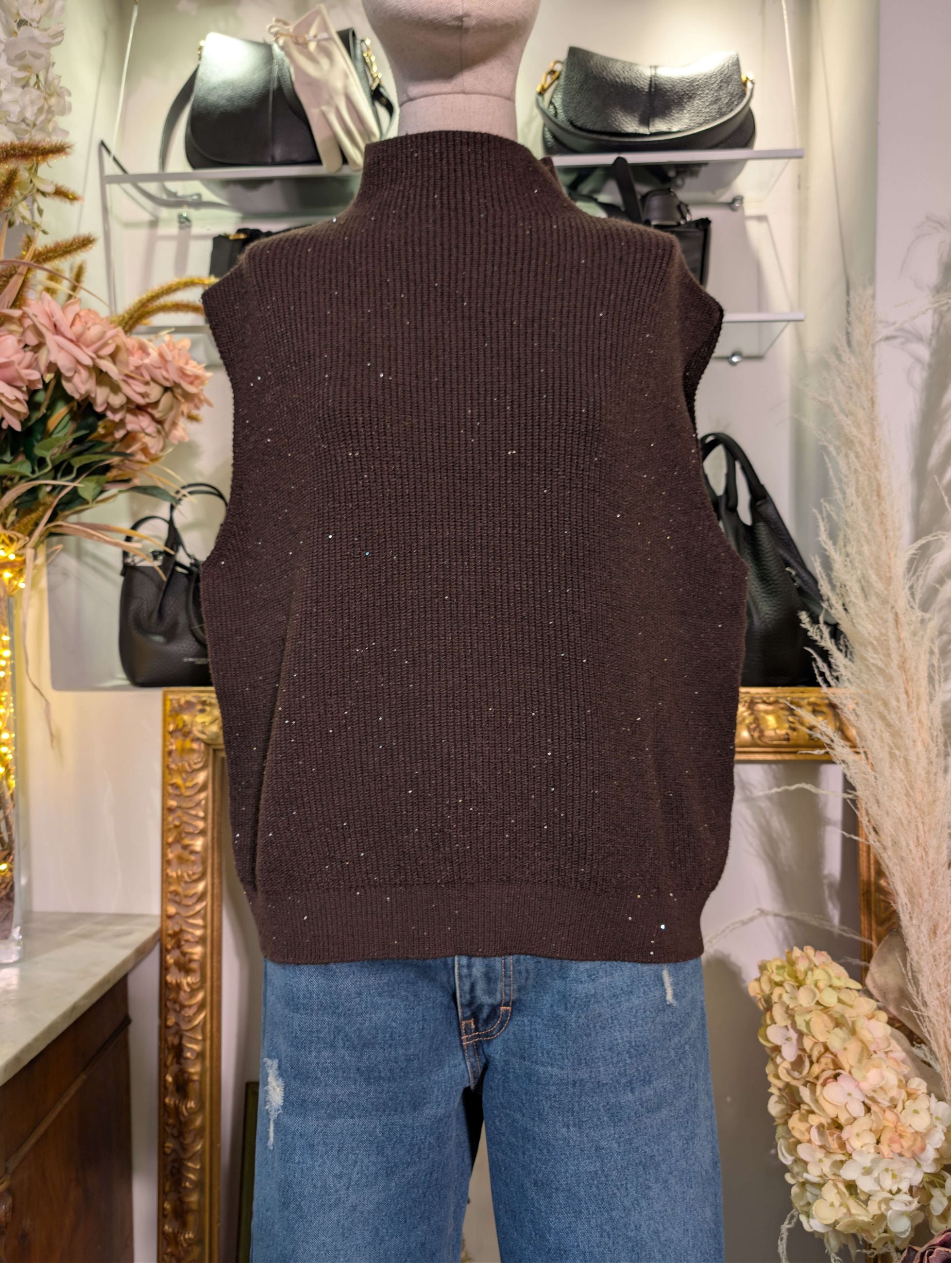 GILET OVER MICRO PAILLETTES - HAVE ONE
