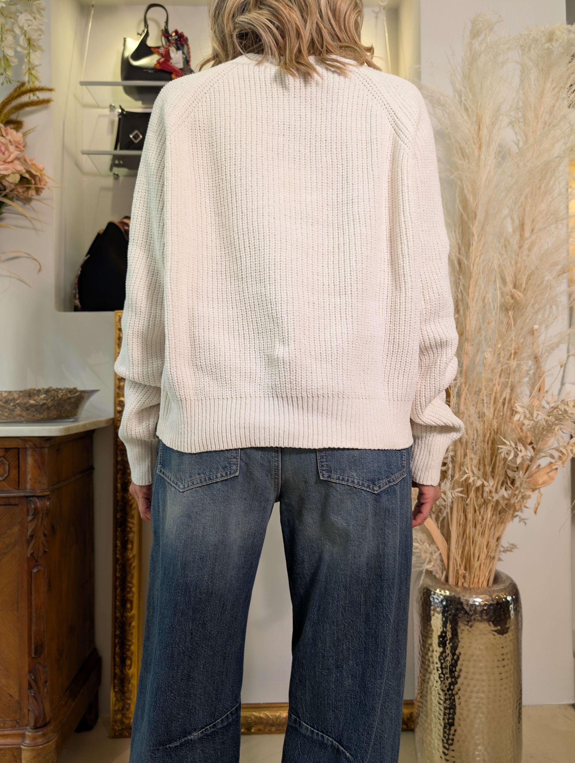 Maglia ciniglia in costa inglese - SHE_FLORENCE_LAB