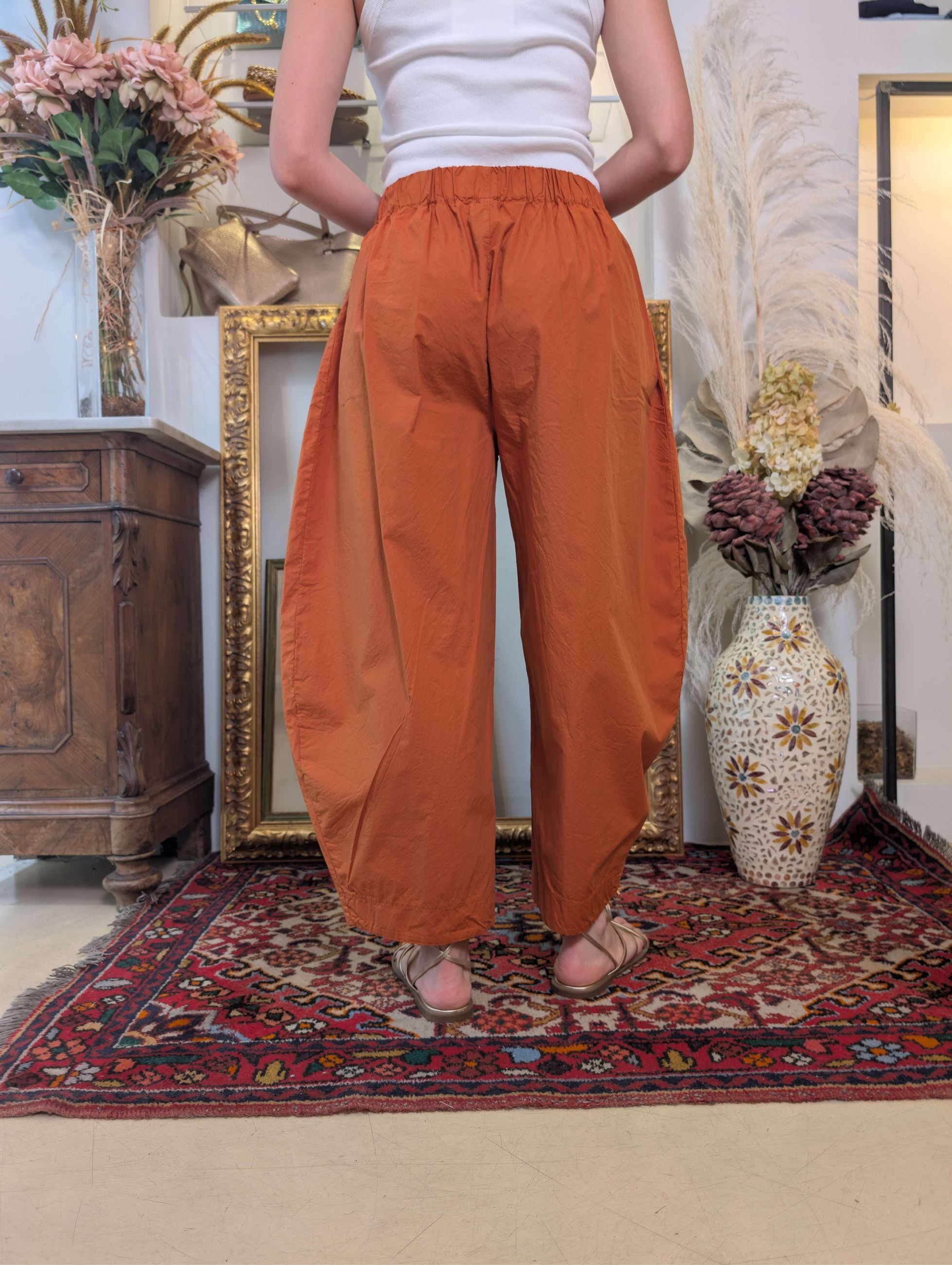 Panta barrel in tela di cotone - SHE_FLORENCE_LAB