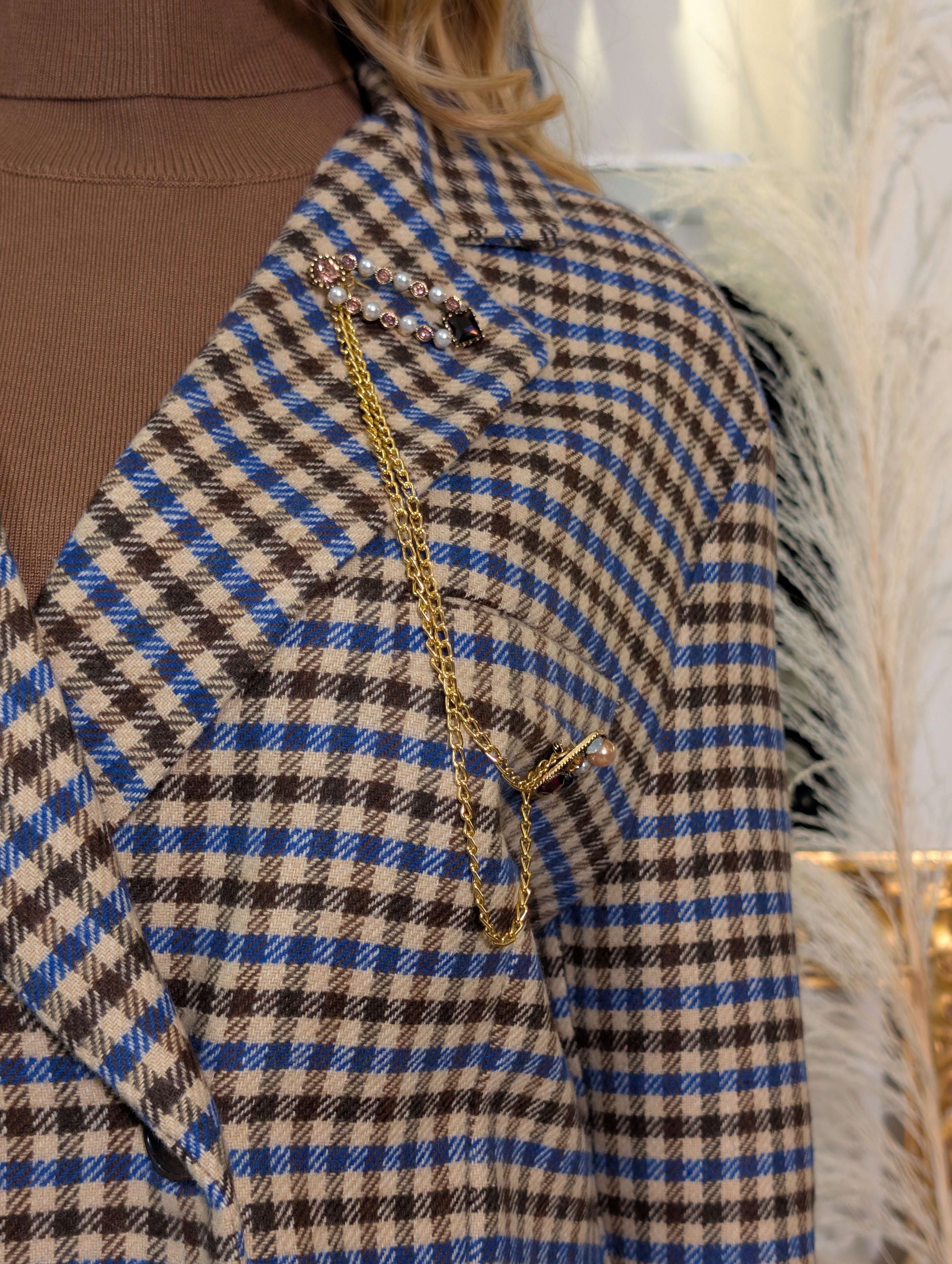 Giacca doppiopetto pied de poule - TENSIONE IN