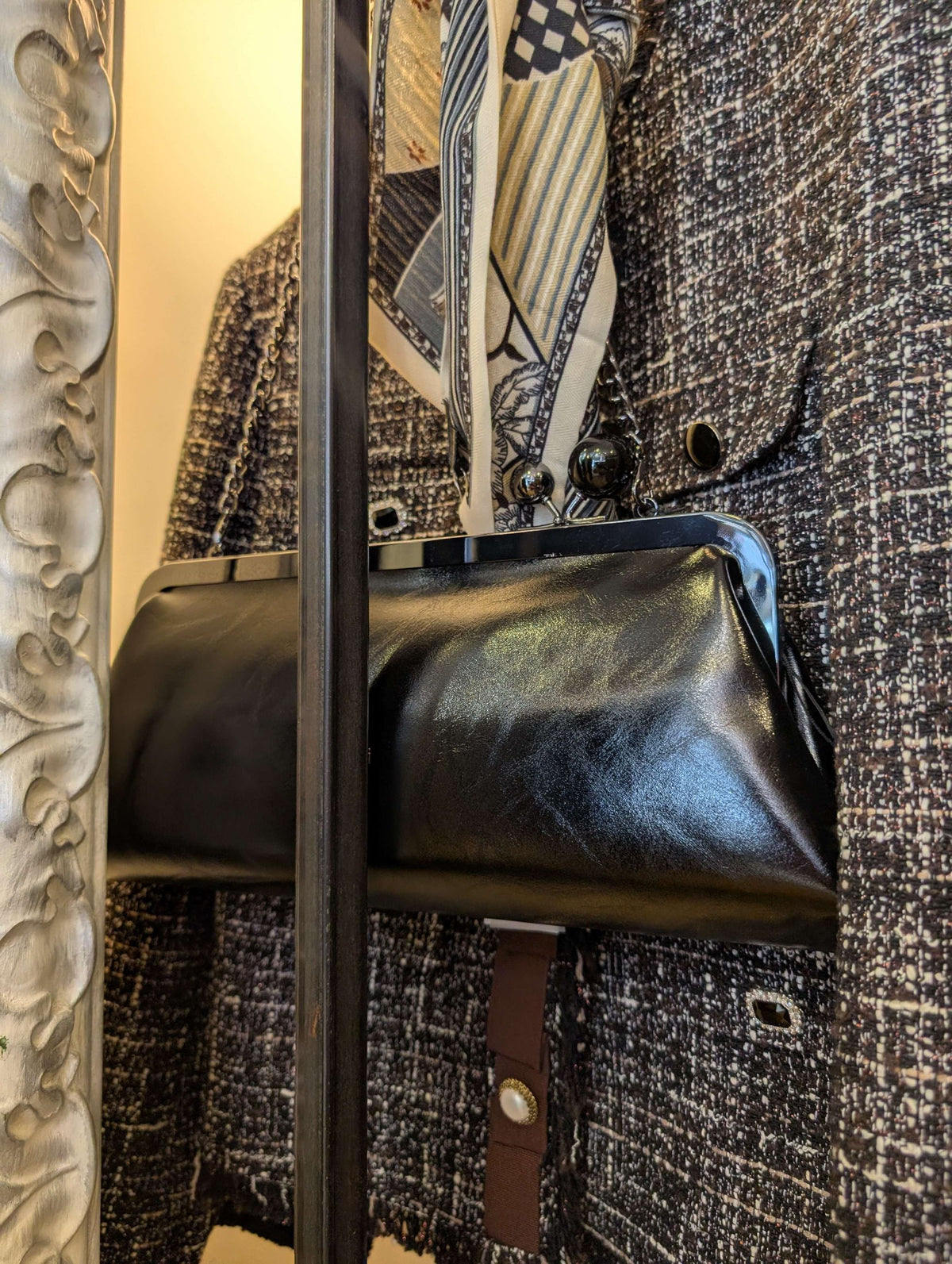 CLUTCH ZENDAYA CON CATENA NERO - NALI'