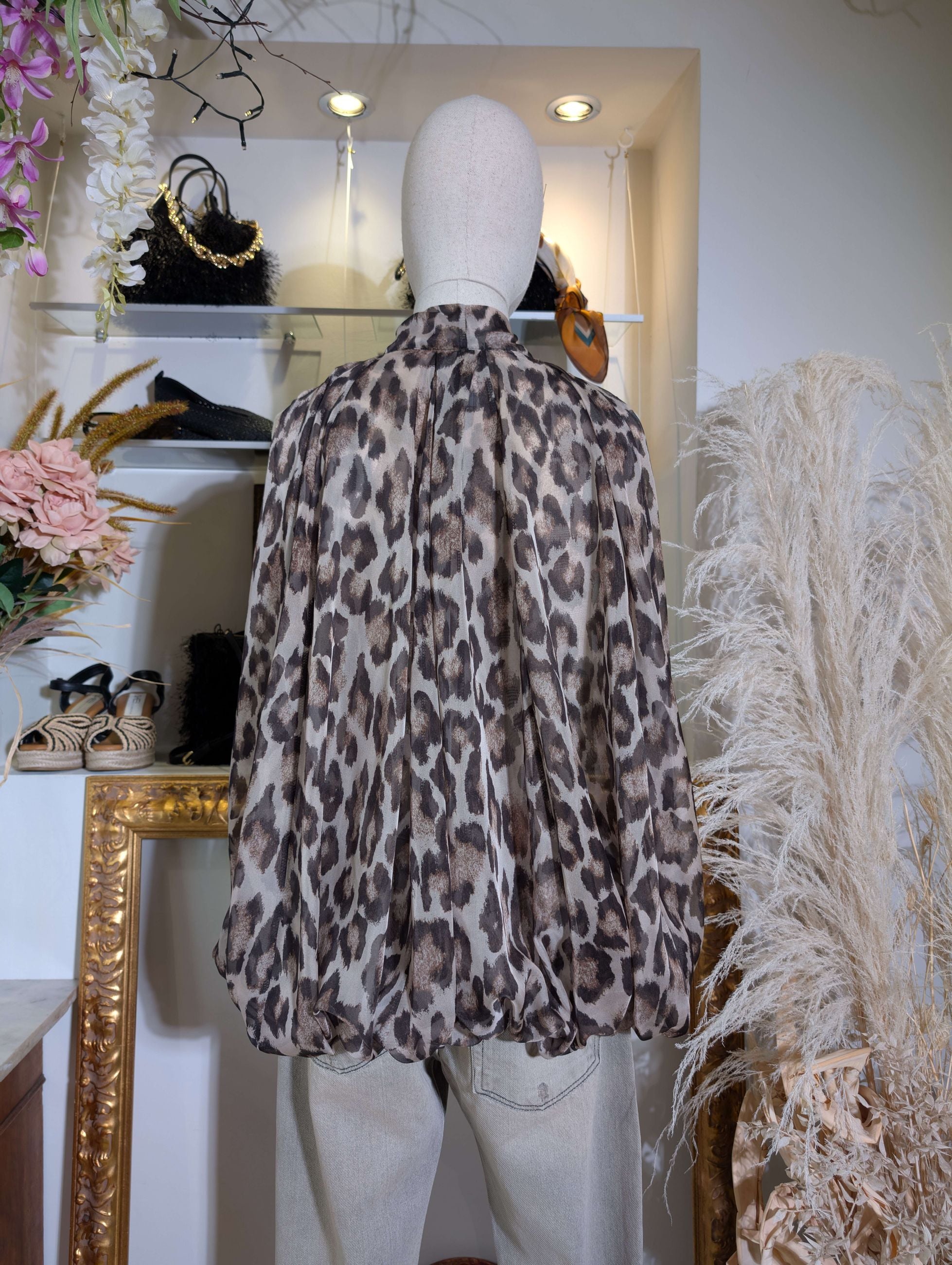 Blusa in chiffon animalier - IMPERIAL