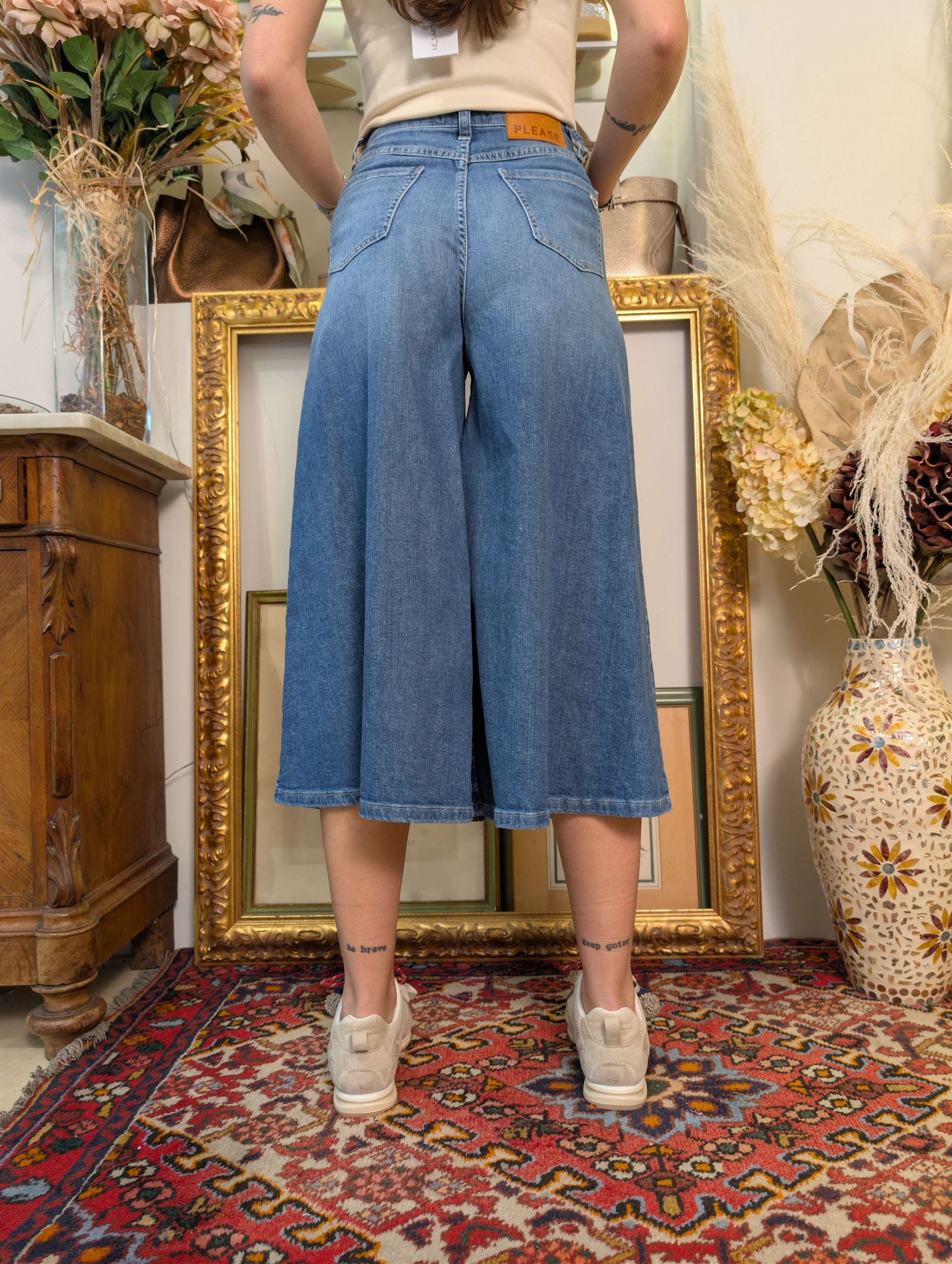 Panta-gonna in denim - PLEASE