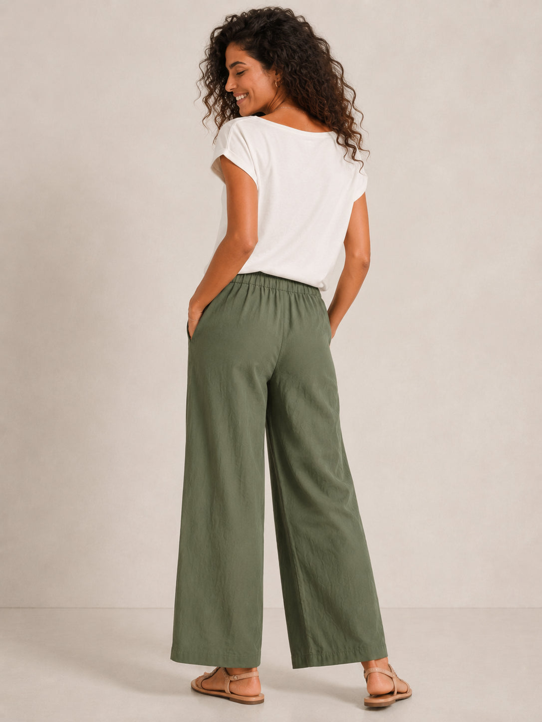 Panta essential in cotone leggero tinto in capo - SHE_FLORENCE_LAB