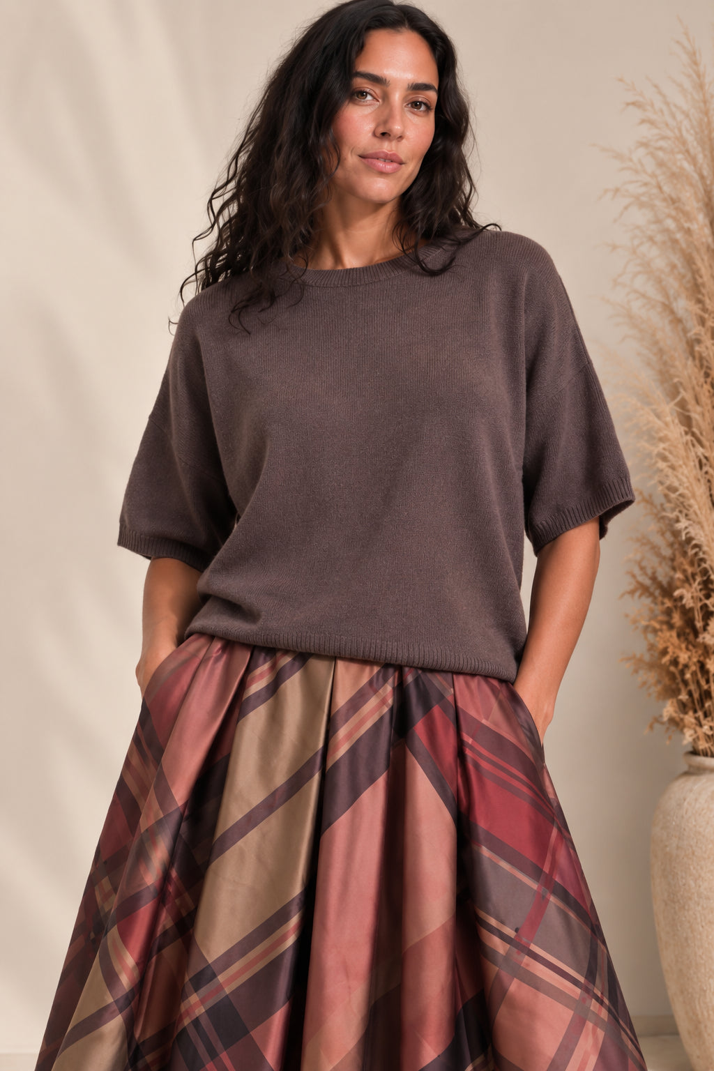 Maglia Cashmere Over Fit Tinto Capo - DIXIE