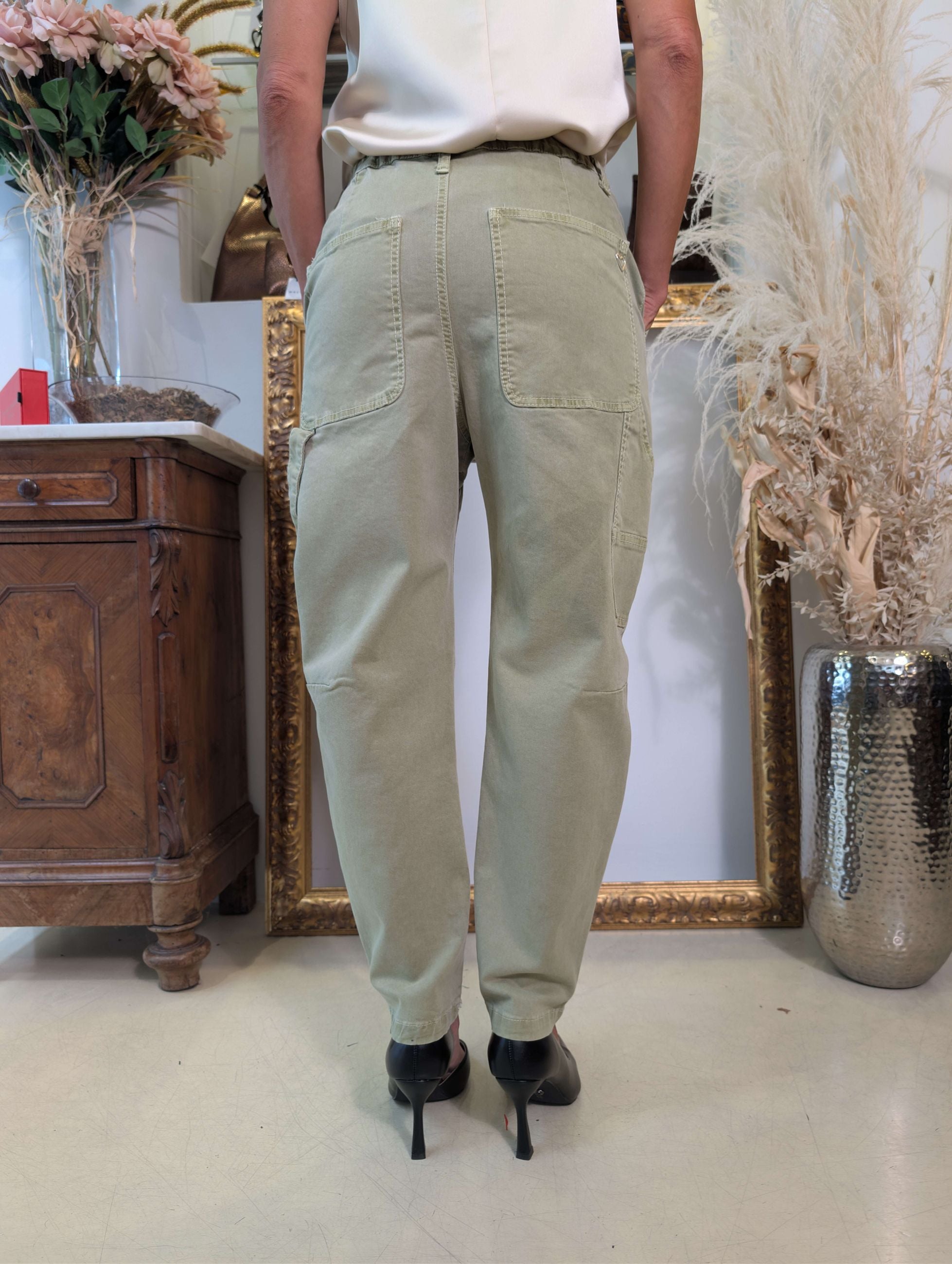 Panta fatigue in gabardina winter tinta in capo - PLEASE