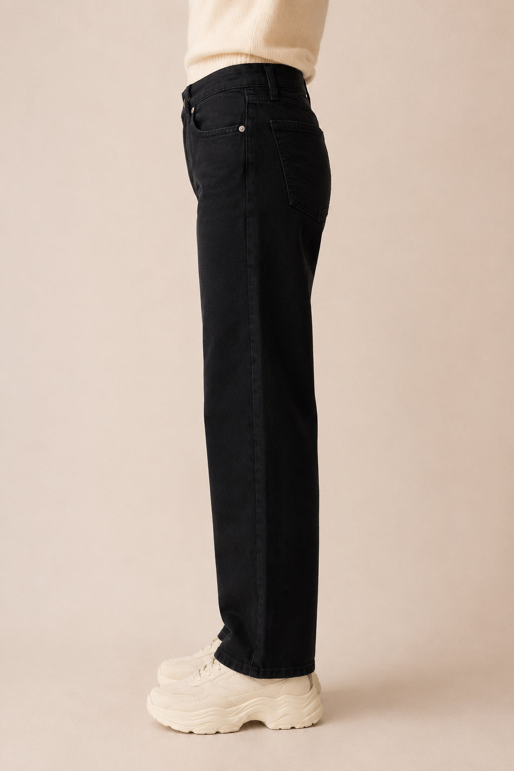 Panta straight fit in gabardina elasticizzata - PLEASE