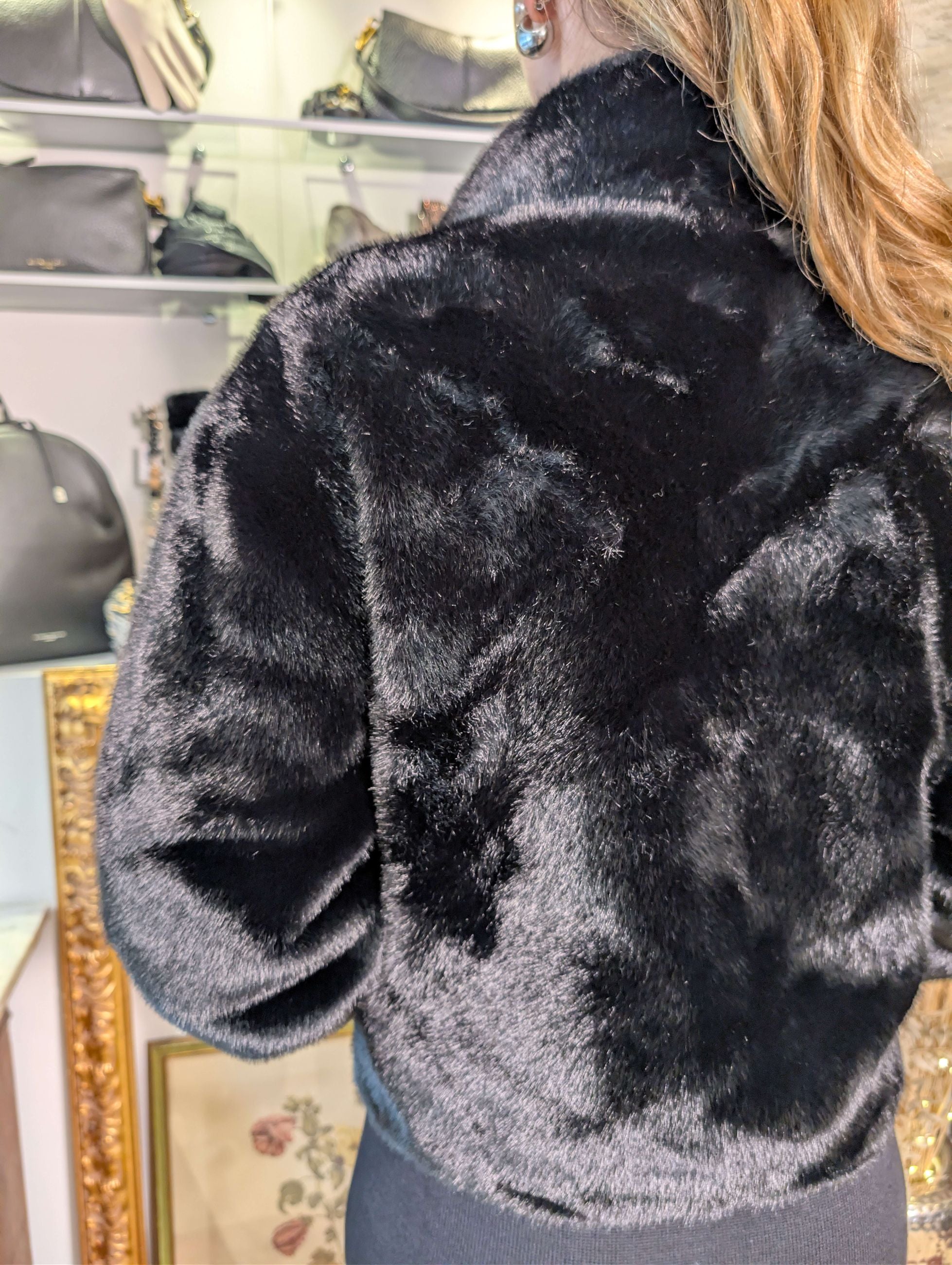 Bomber in faux fur effetto visone - SHE_FLORENCE_LAB