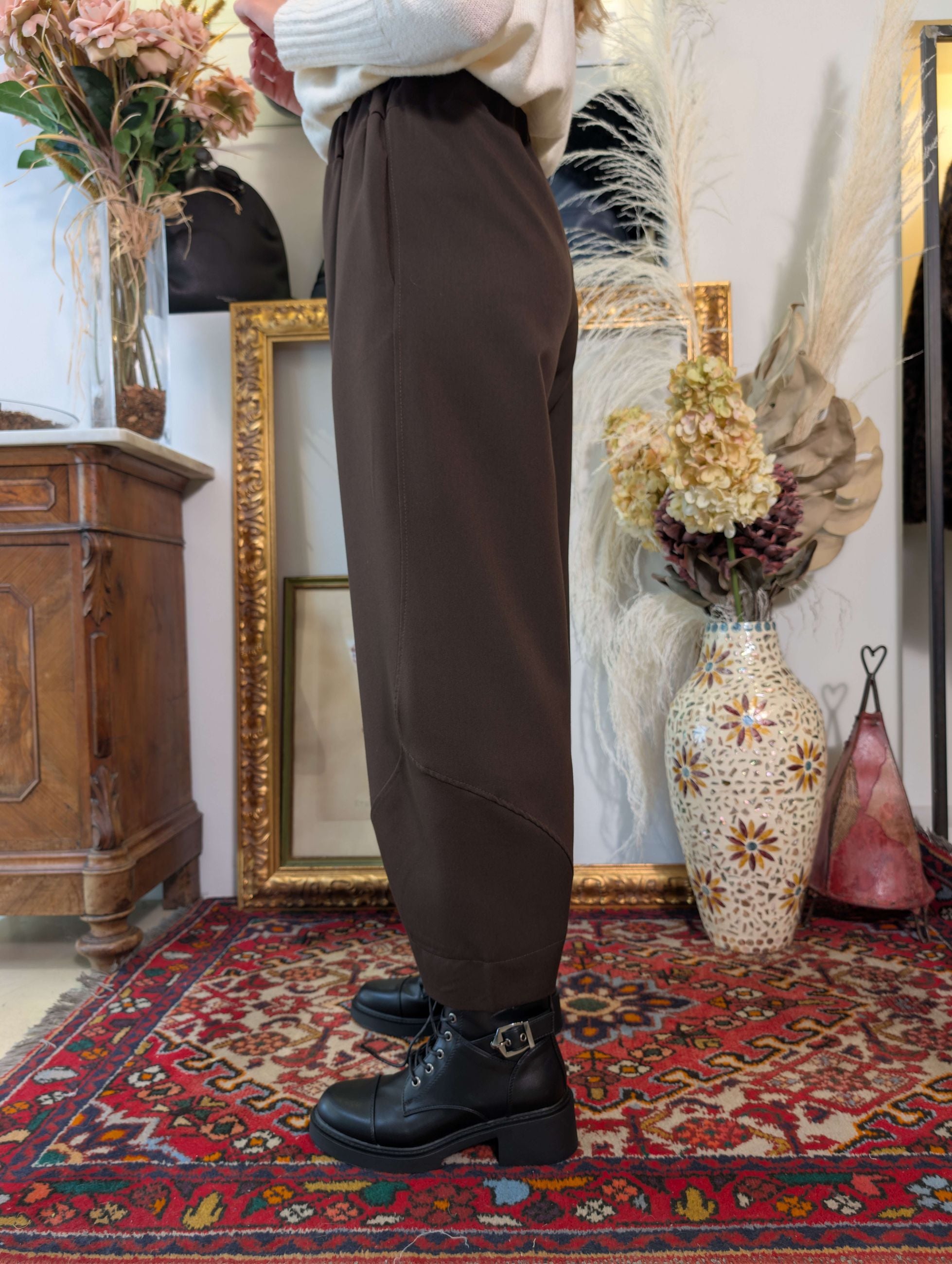 Pantalone Balloon Ergonomico in Tessuto Mano Lana - SHE_FLORENCE_LAB