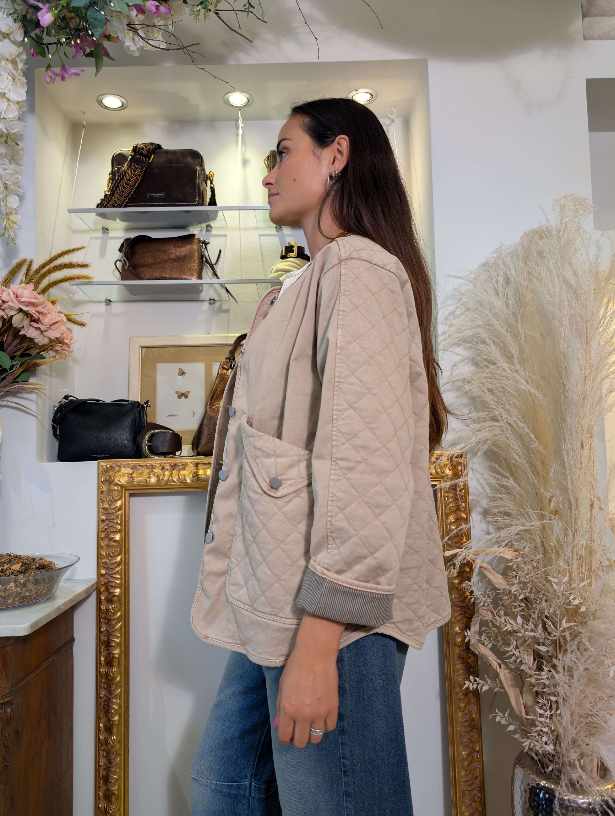 Giacca stile caccia inglese in cotone tinto capo - SHE_FLORENCE_LAB