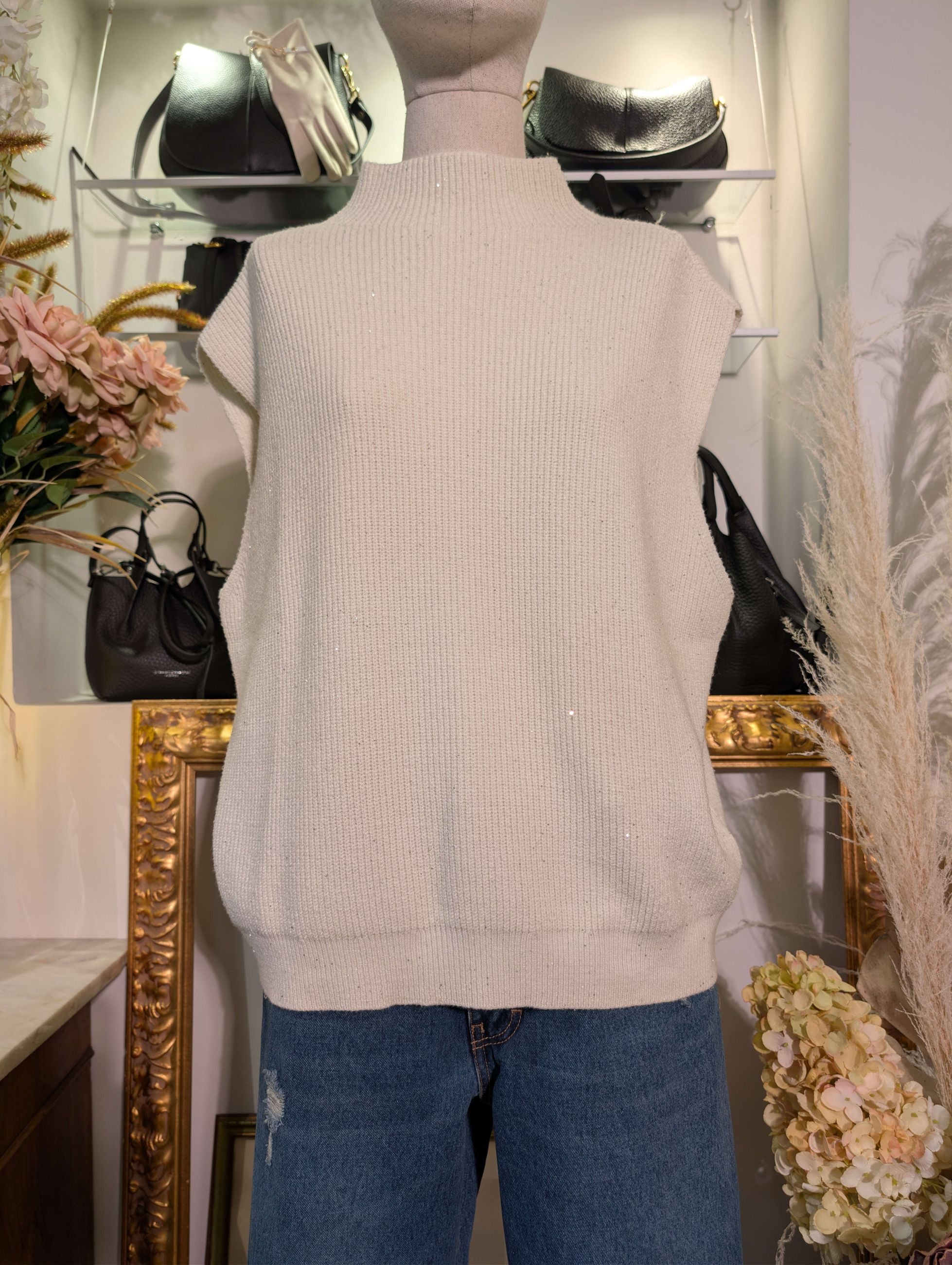 GILET OVER MICRO PAILLETTES - HAVE ONE